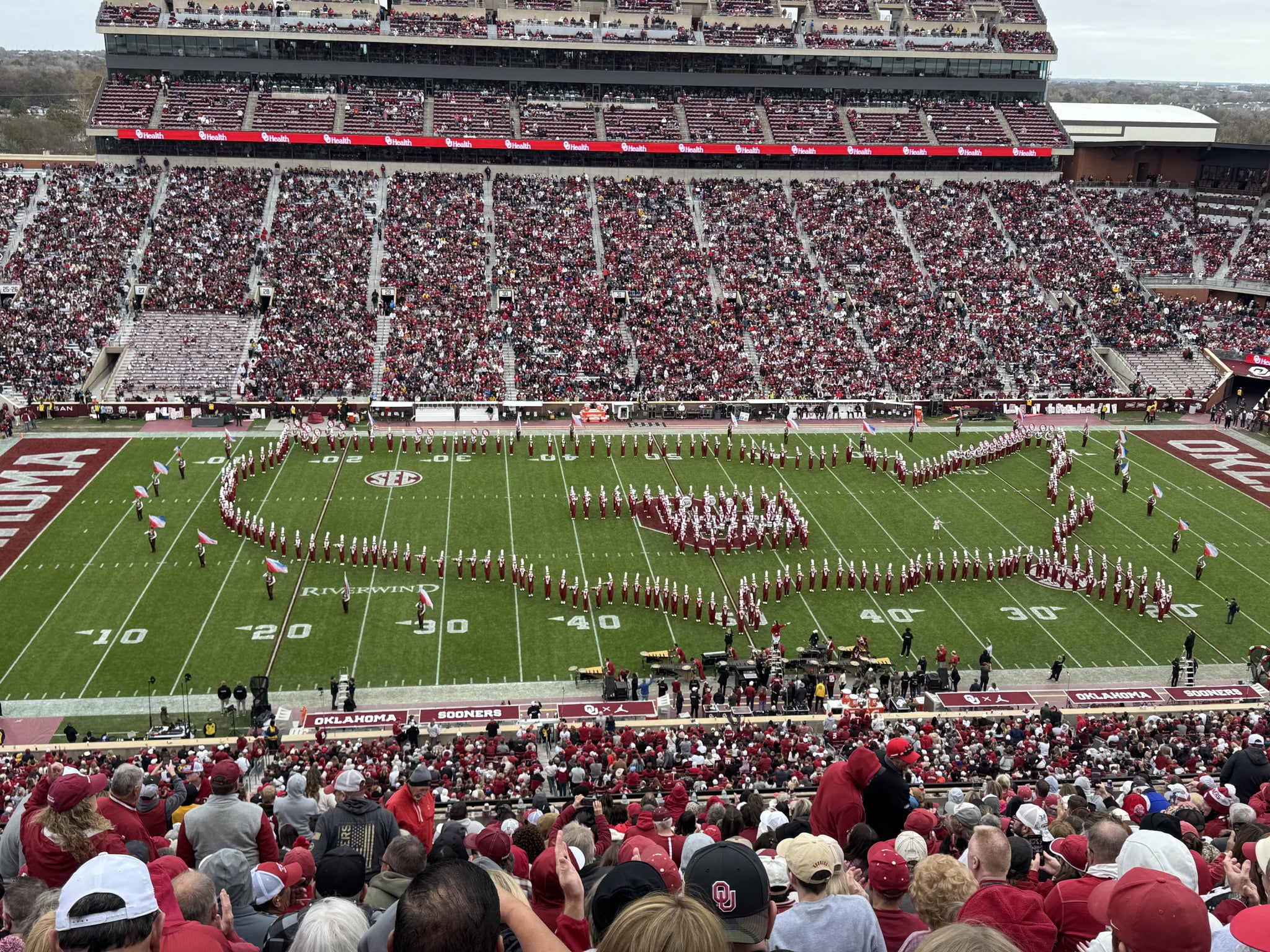 Real Fan View taken from Section 106 at Gaylord Family Oklahoma Memorial Stadium by Jeff S