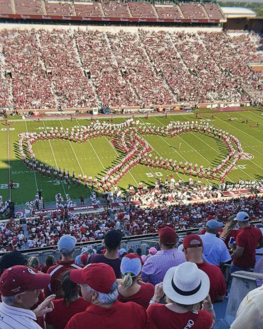 Real Fan View taken from Section 107 at Gaylord Family Oklahoma Memorial Stadium by Andrew I