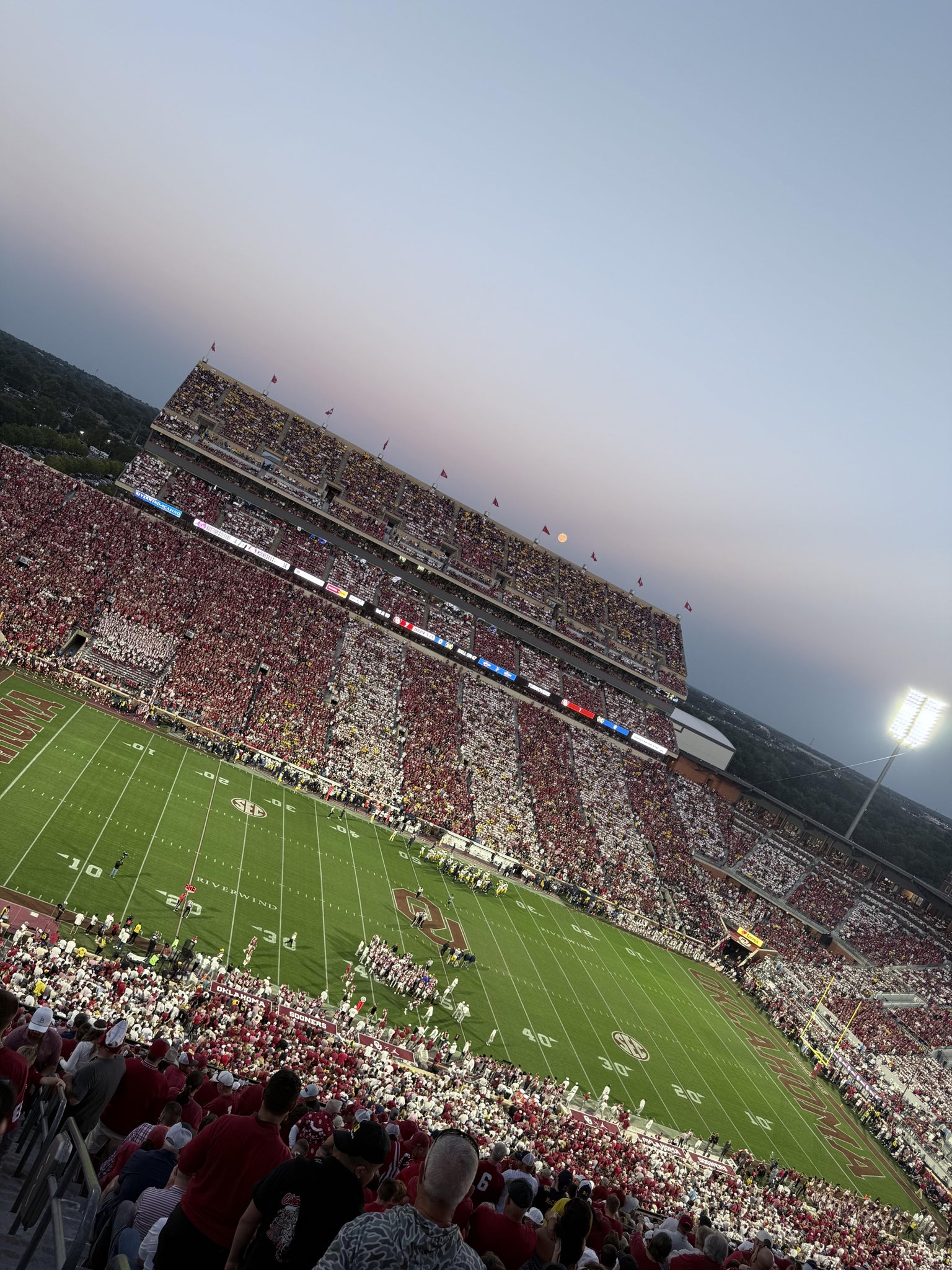 Real Fan View taken from Section 108 at Gaylord Family Oklahoma Memorial Stadium by John P