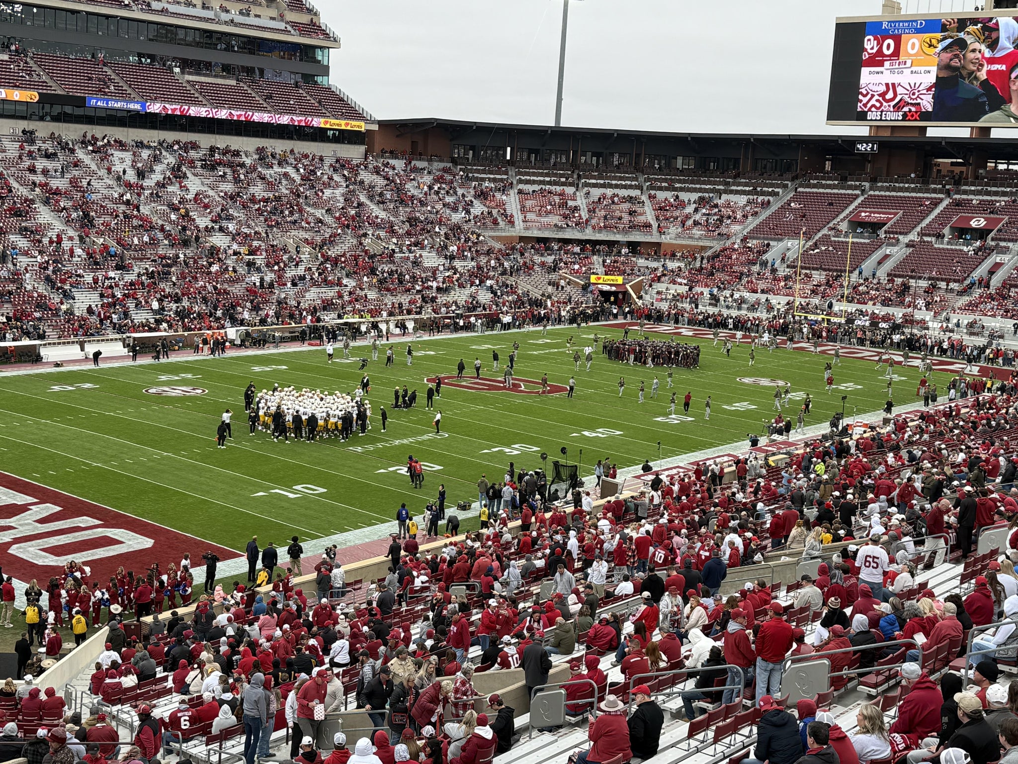 Real Fan View taken from Section 12 at Gaylord Family Oklahoma Memorial Stadium by Christie C