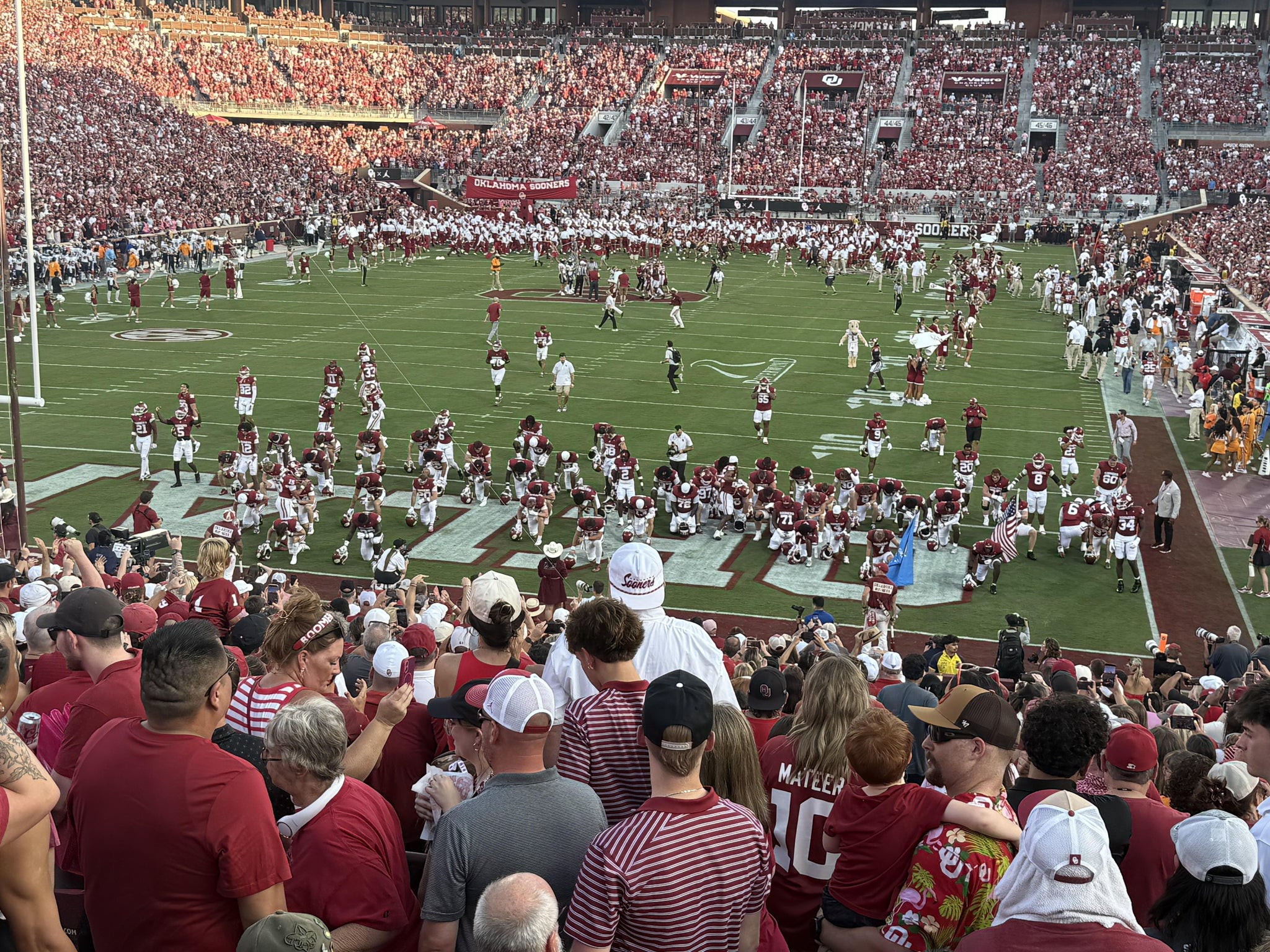 Real Fan View taken from Section 16 at Gaylord Family Oklahoma Memorial Stadium by Noah W