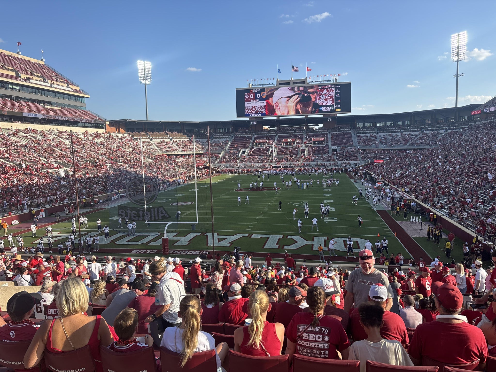 Real Fan View taken from Section 16 at Gaylord Family Oklahoma Memorial Stadium by Anonymous User