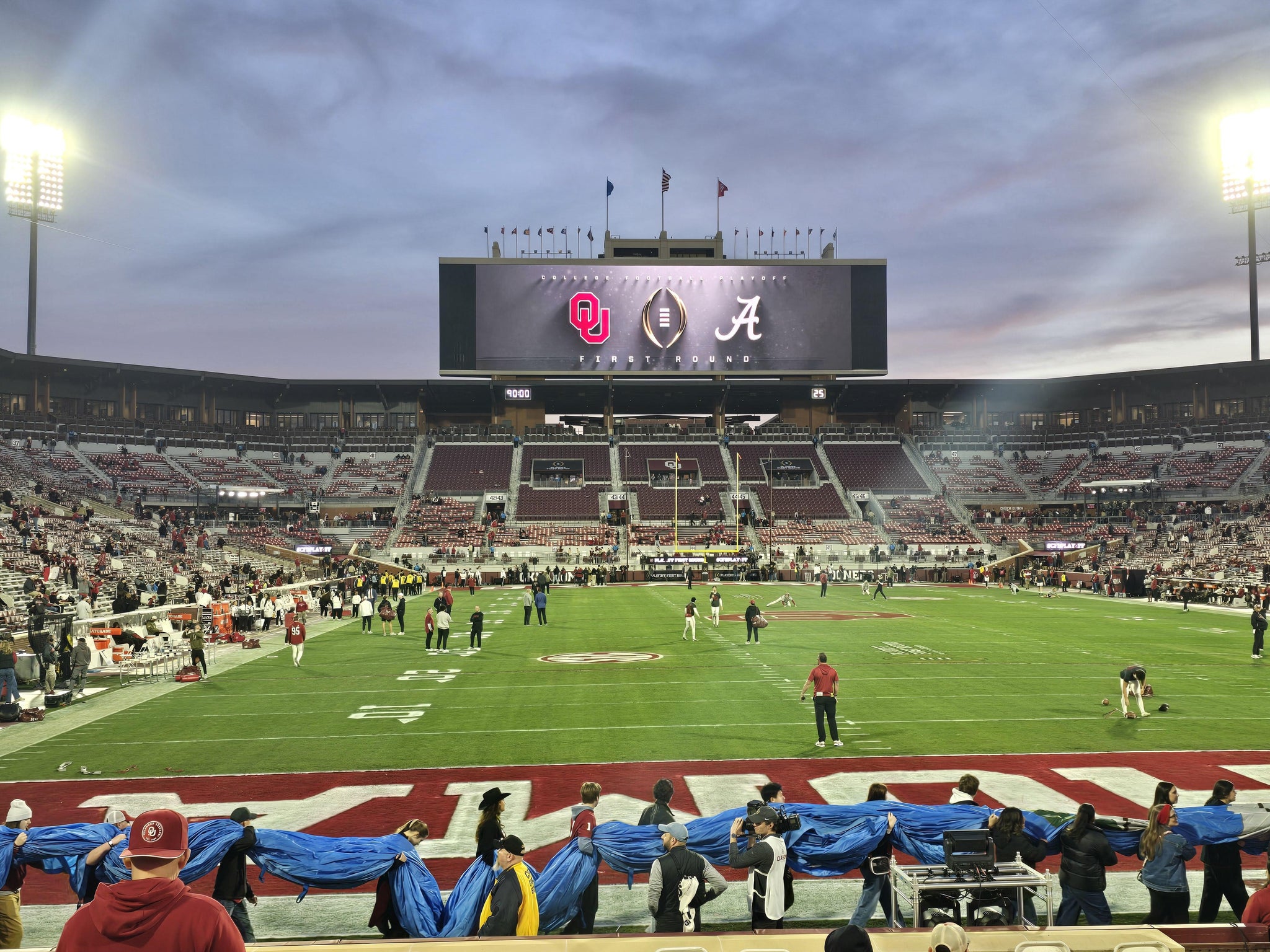 Real Fan View taken from Section 19 at Gaylord Family Oklahoma Memorial Stadium by Jessie M