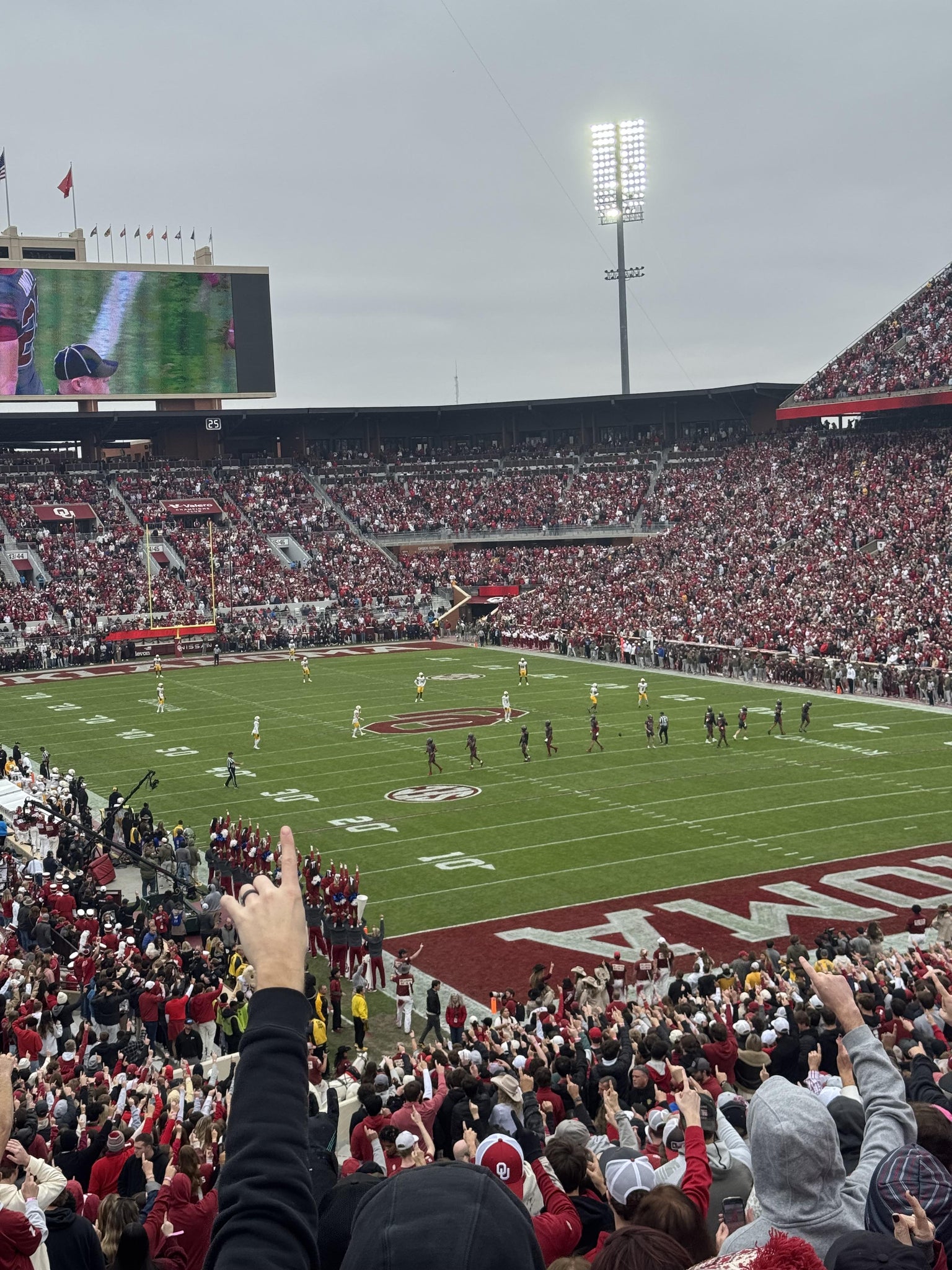 Real Fan View taken from Section 21 at Gaylord Family Oklahoma Memorial Stadium by Tyler B