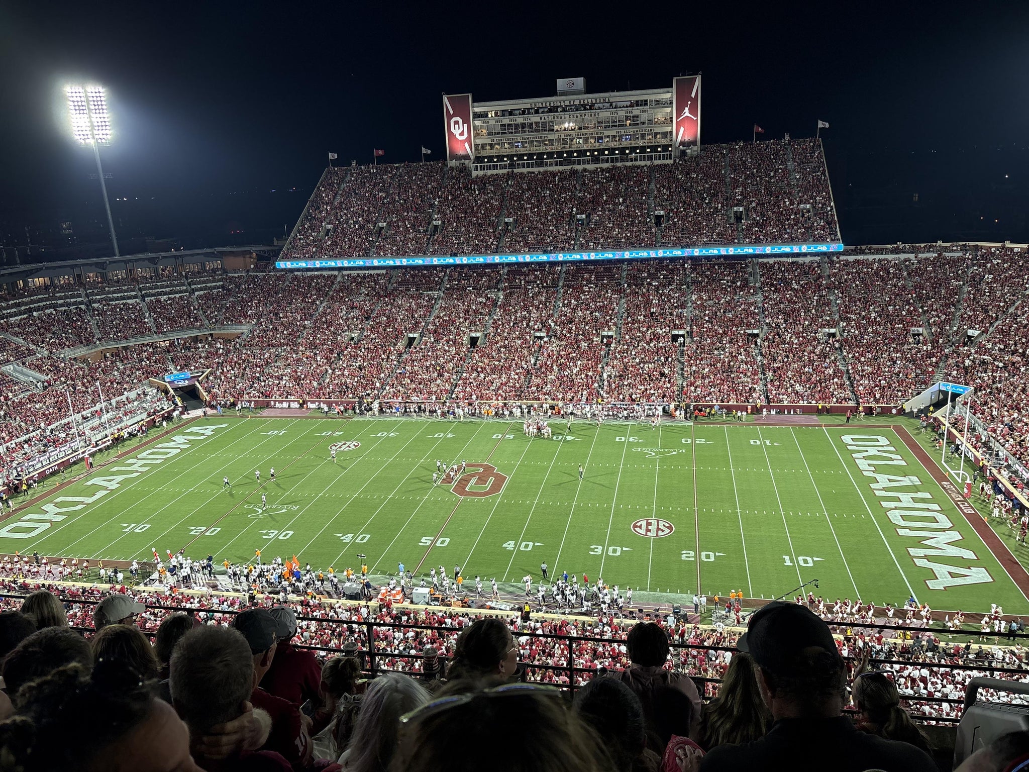Real Fan View taken from Section 229 at Gaylord Family Oklahoma Memorial Stadium by James G