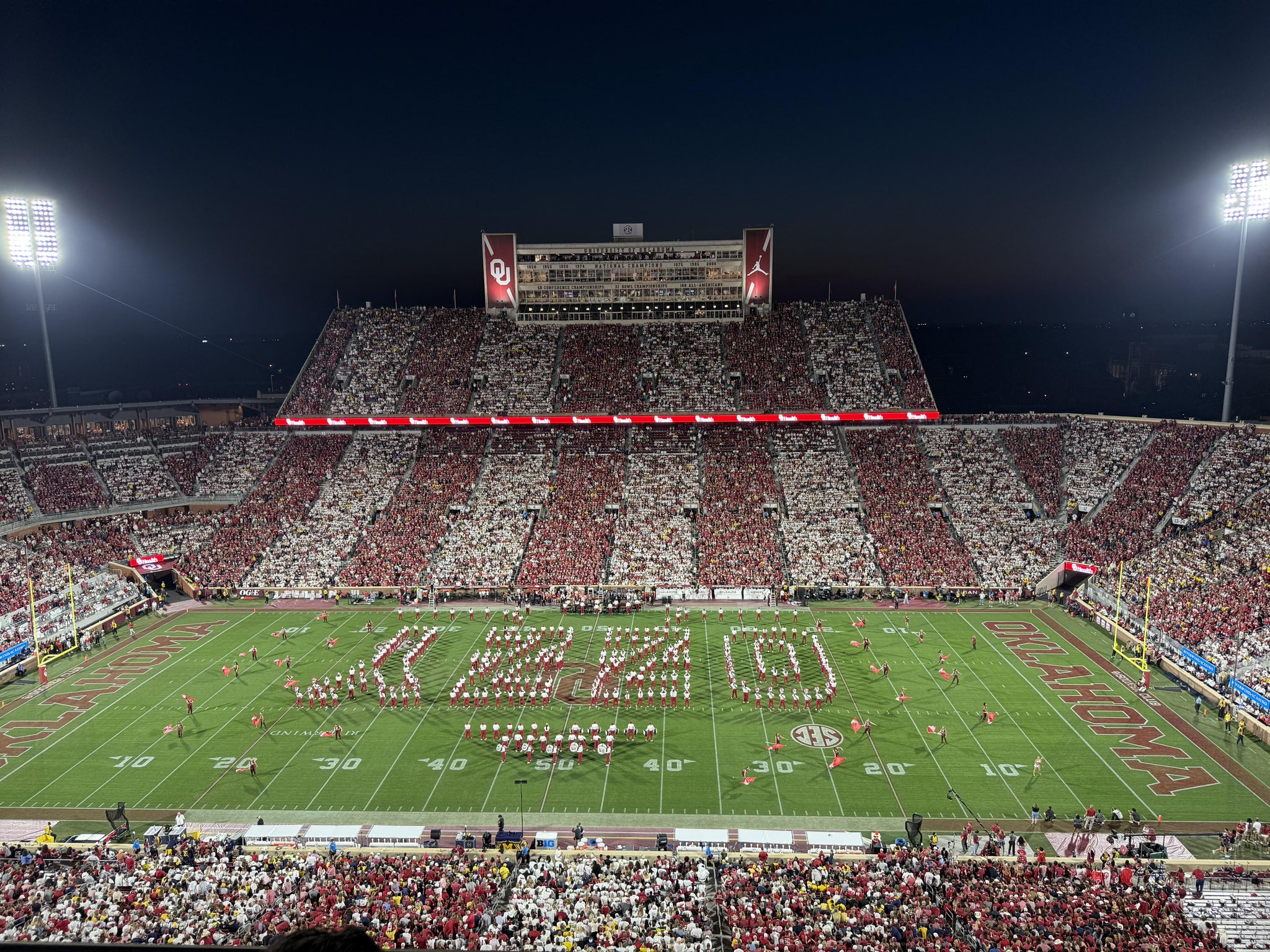 Real Fan View taken from Section 230 at Gaylord Family Oklahoma Memorial Stadium by David C