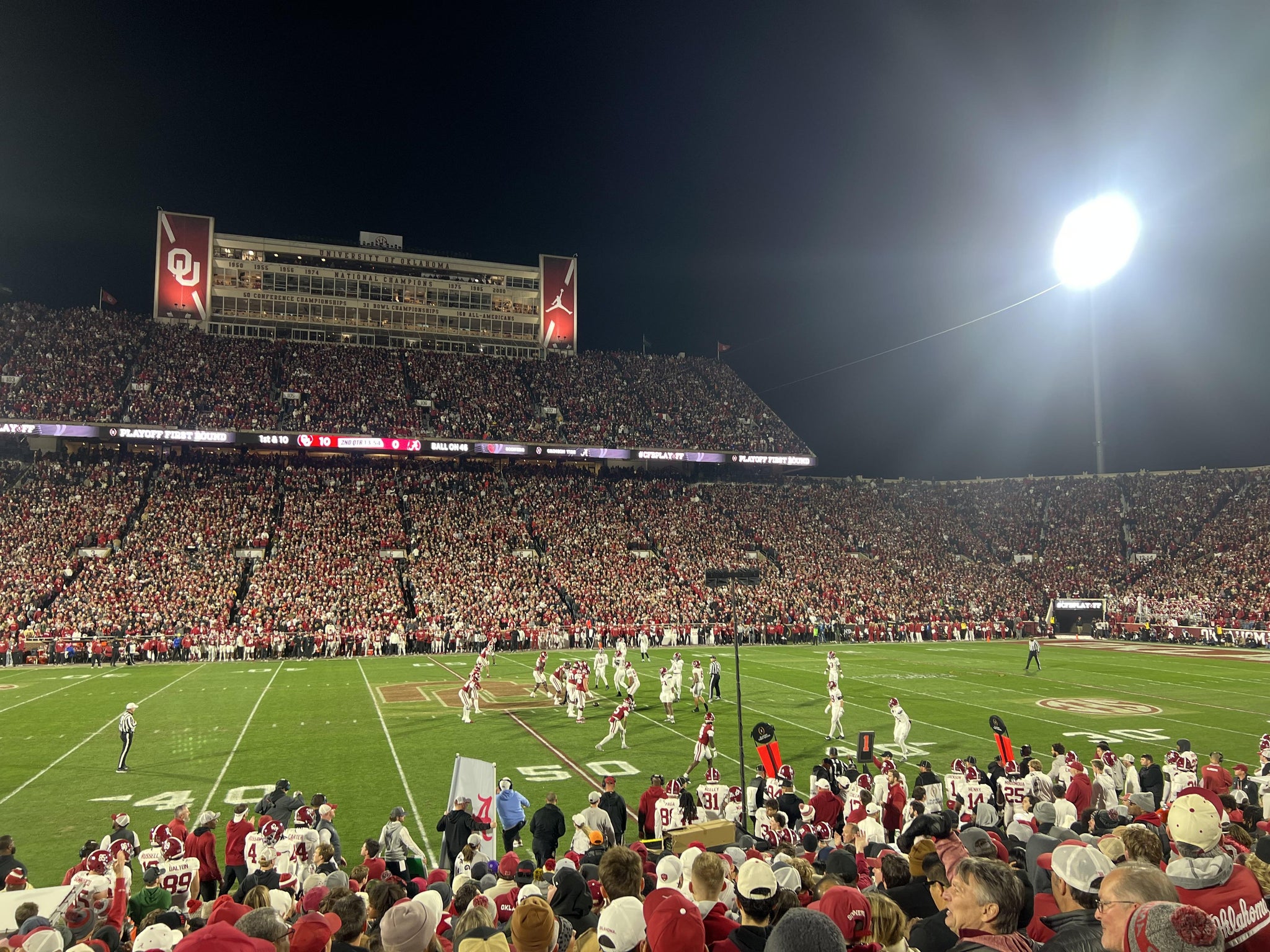 Real Fan View taken from Section 31 at Gaylord Family Oklahoma Memorial Stadium by Ryan S