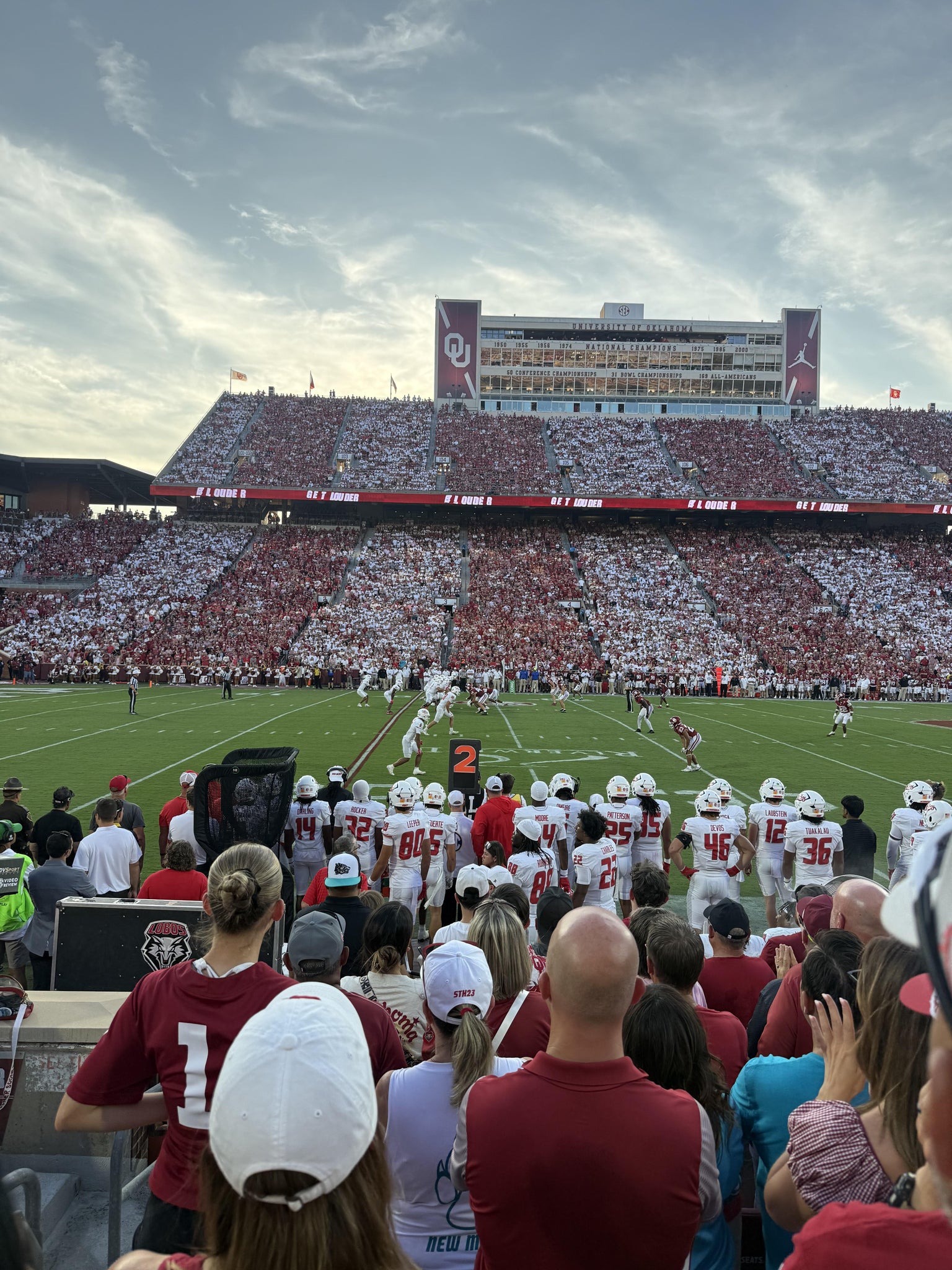 Real Fan View taken from Section 32 at Gaylord Family Oklahoma Memorial Stadium by William J