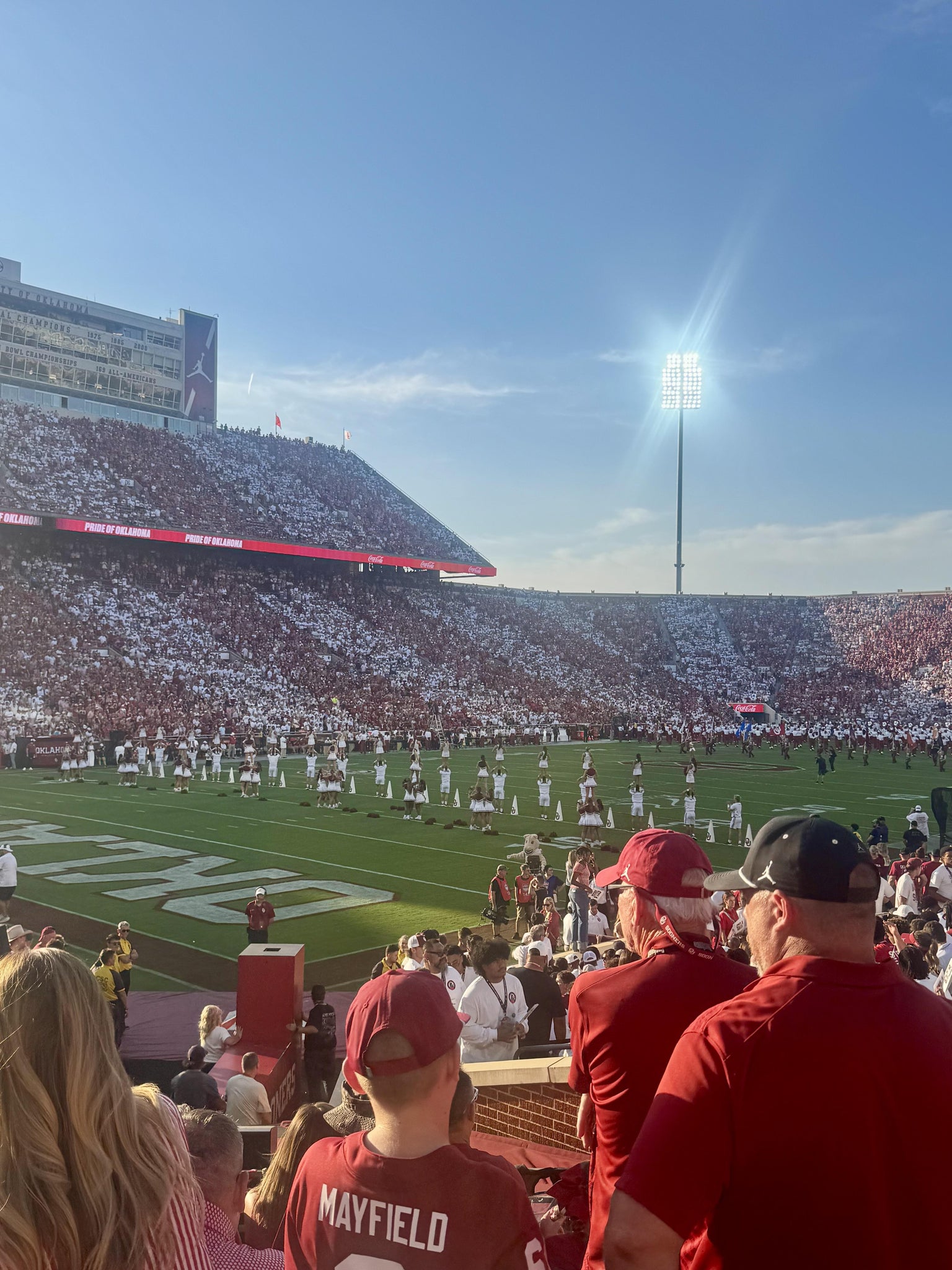Real Fan View taken from Section 36 at Gaylord Family Oklahoma Memorial Stadium by Kylee W