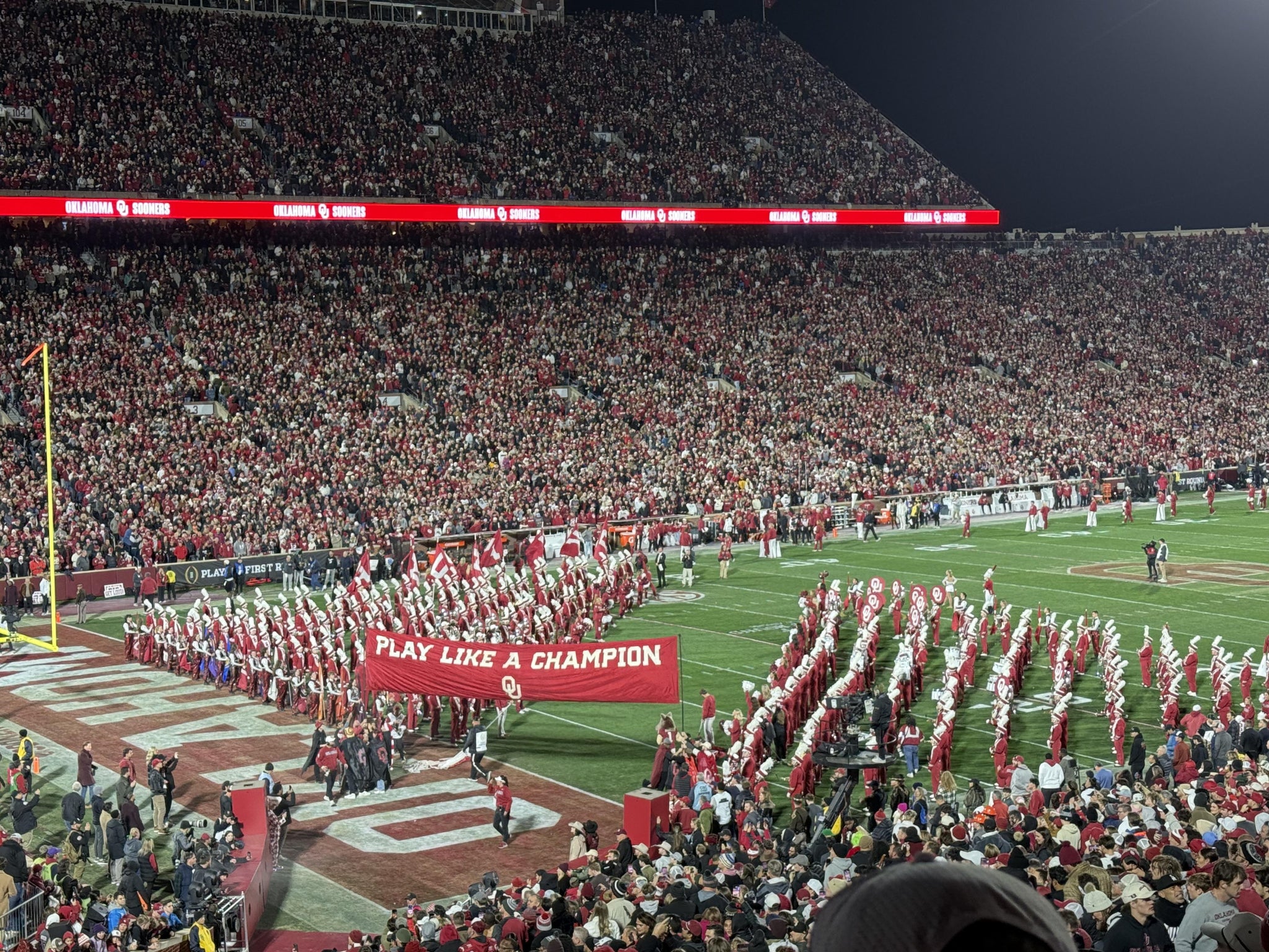 Real Fan View taken from Section 37 at Gaylord Family Oklahoma Memorial Stadium by Dusty T