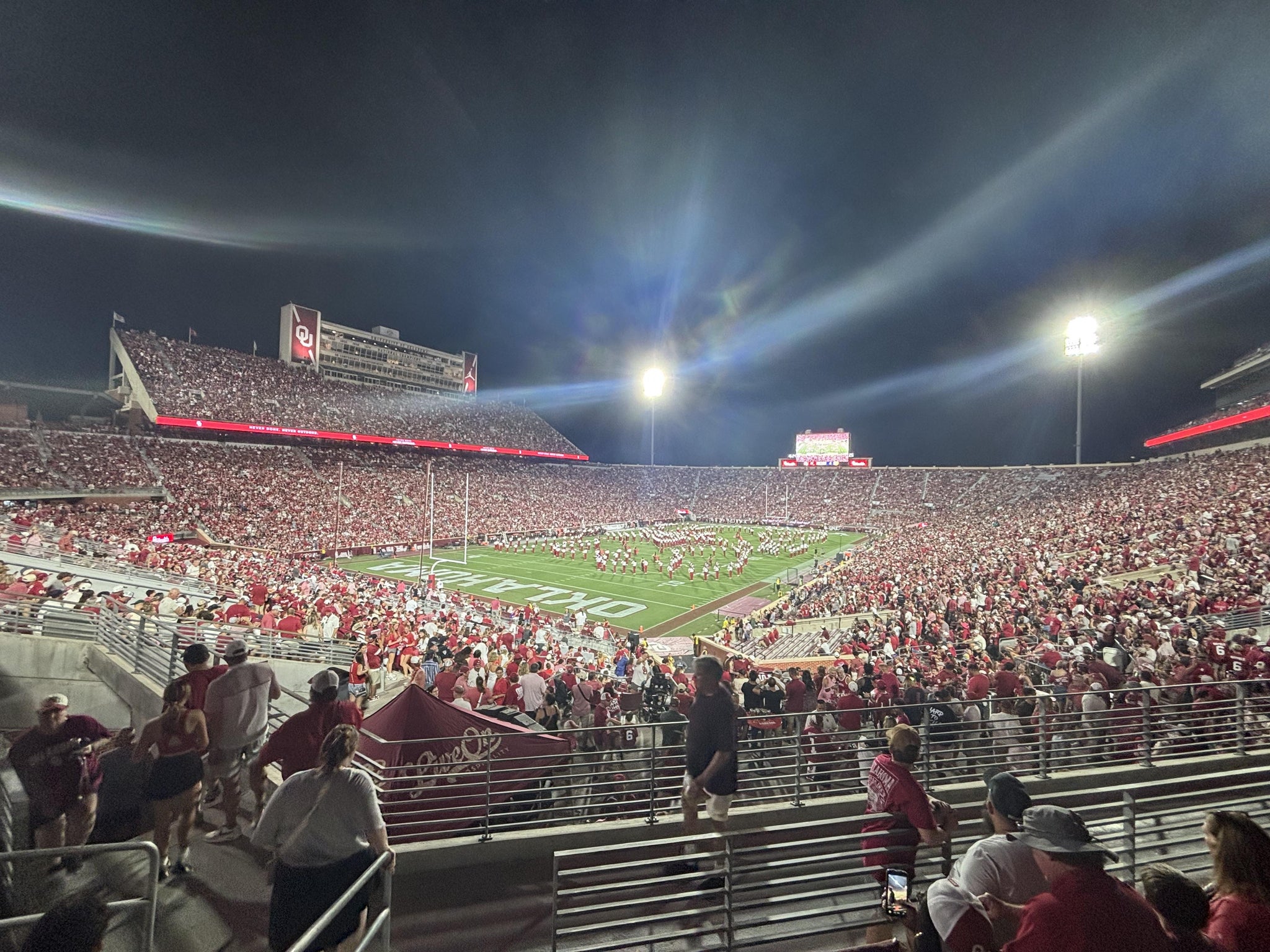 Real Fan View taken from Section 39 at Gaylord Family Oklahoma Memorial Stadium by Gus B