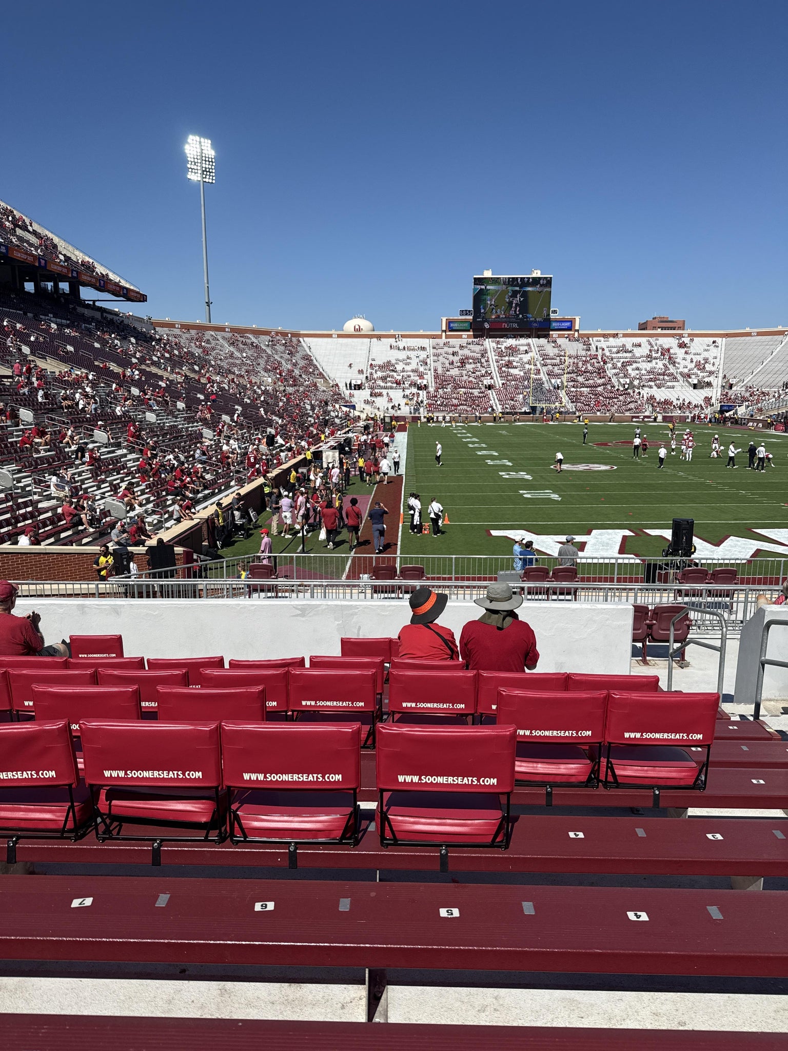 Real Fan View taken from Section 46 at Gaylord Family Oklahoma Memorial Stadium by Hayden M