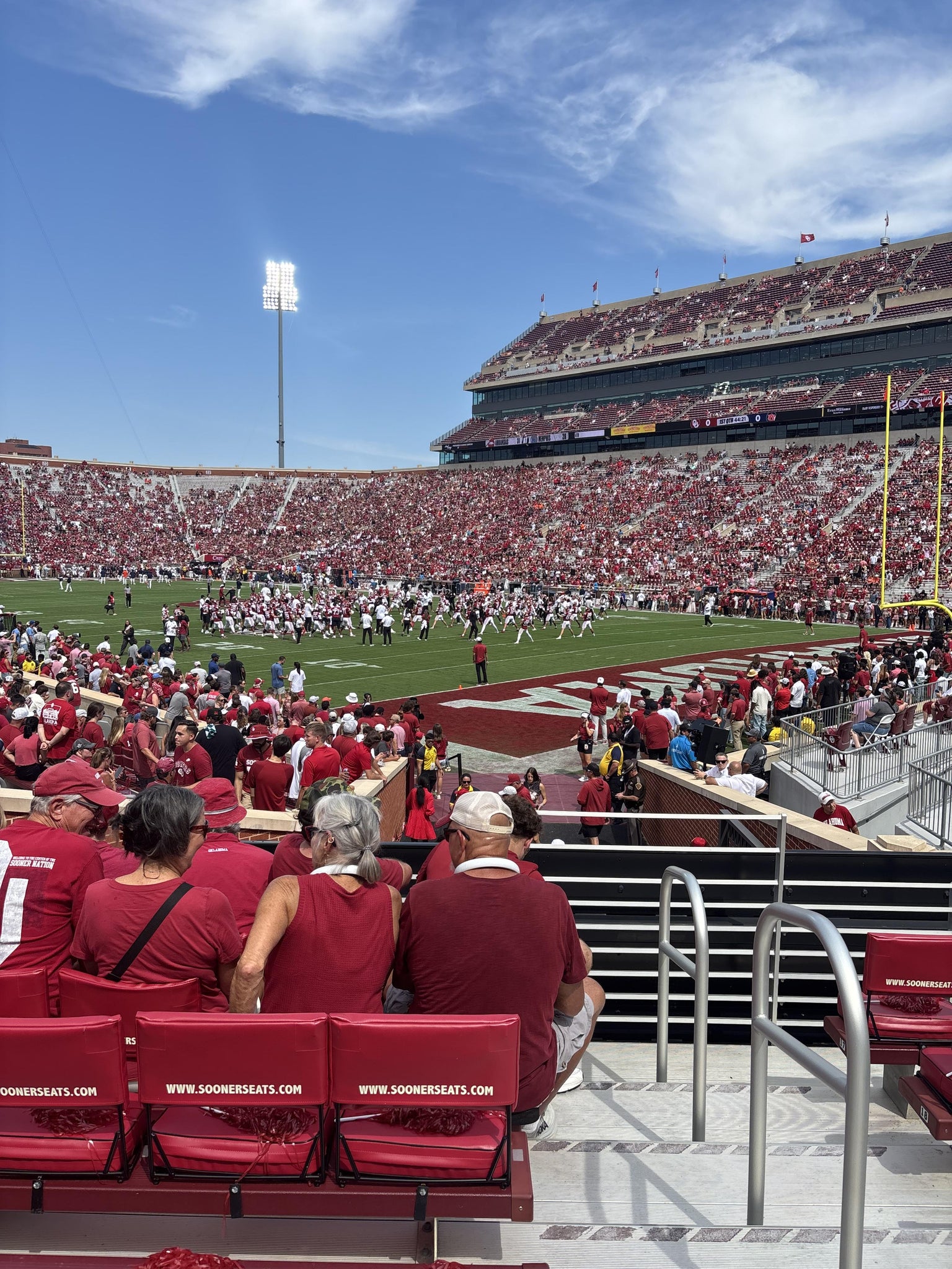 Real Fan View taken from Section 52 at Gaylord Family Oklahoma Memorial Stadium by Anonymous User