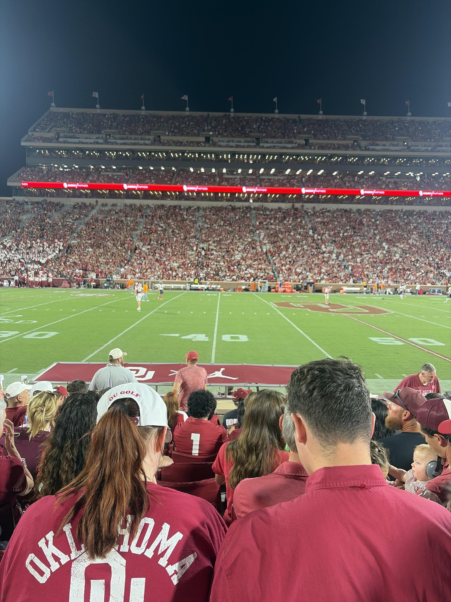 Real Fan View taken from Section 6 at Gaylord Family Oklahoma Memorial Stadium by James r M