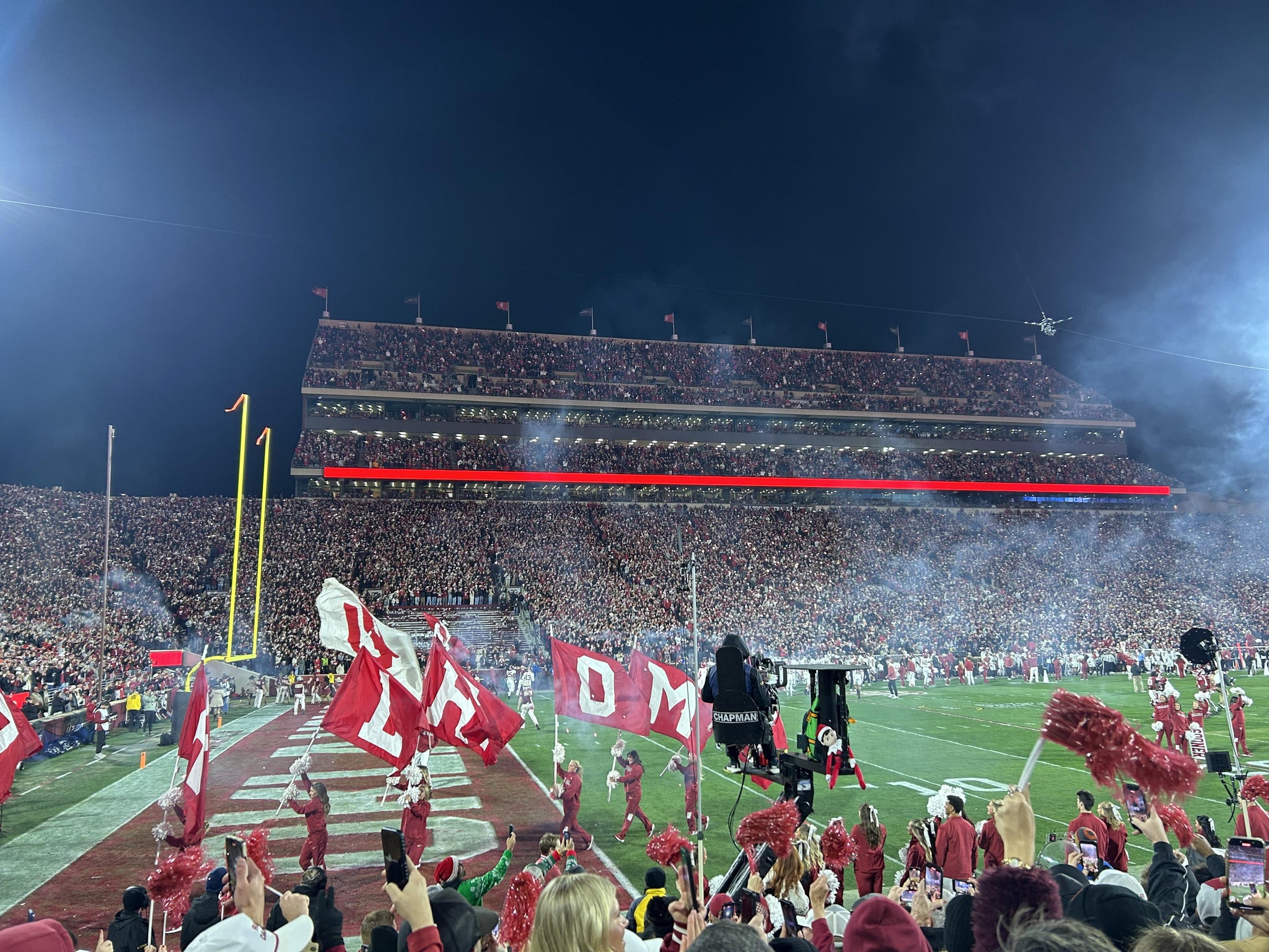 Real Fan View taken from Section 9 at Gaylord Family Oklahoma Memorial Stadium by Rajeana R