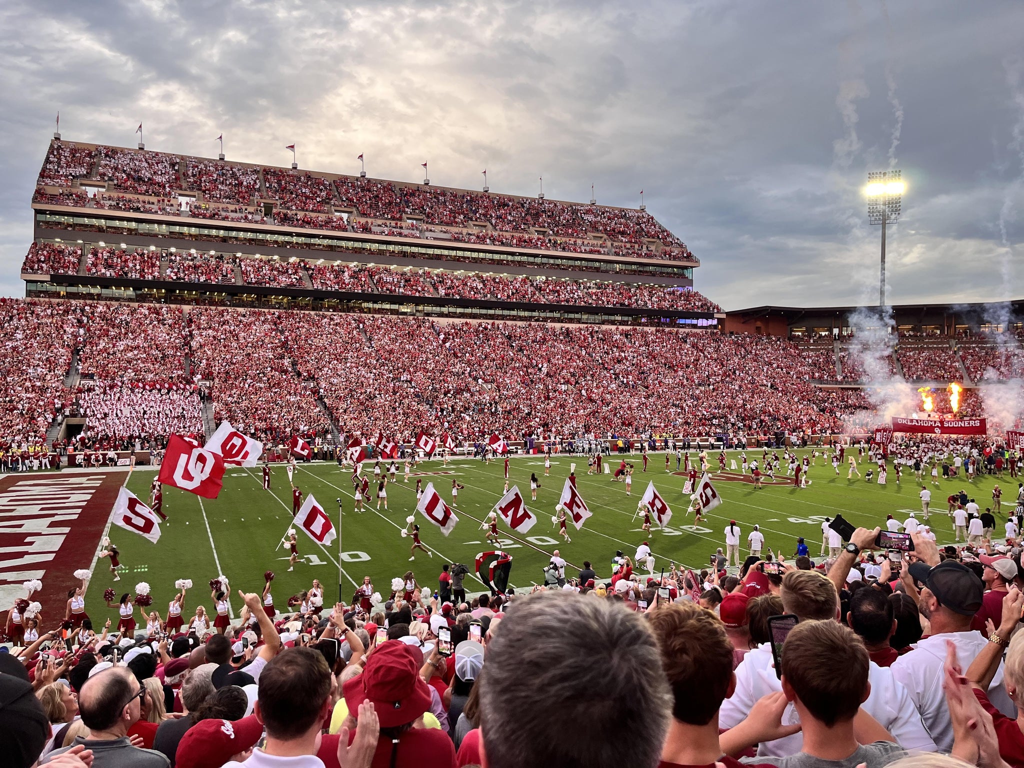 Real Fan View taken from Section 9 at Gaylord Family Oklahoma Memorial Stadium by Jerrod S