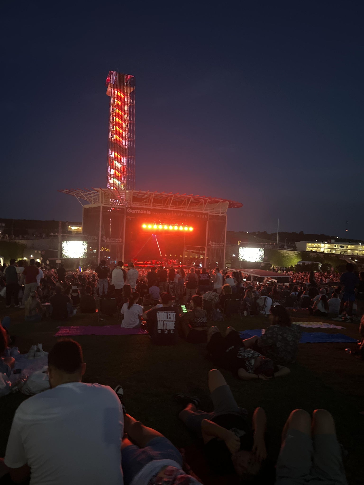 Real Fan View taken from GA Lawn at Germania Insurance Amphitheater by Kellie E