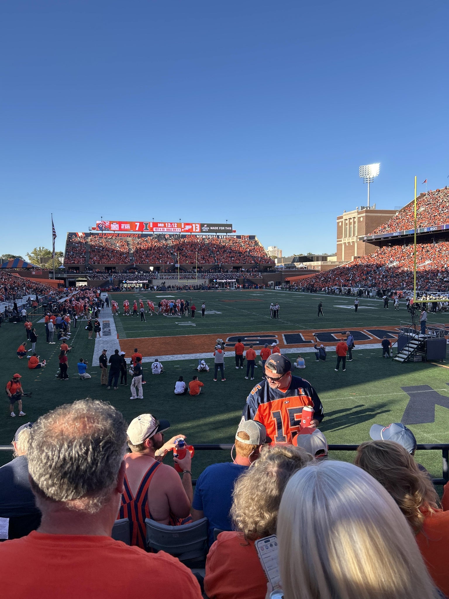 Real Fan View taken from Section 118 at Gies Memorial Stadium by Ashley M