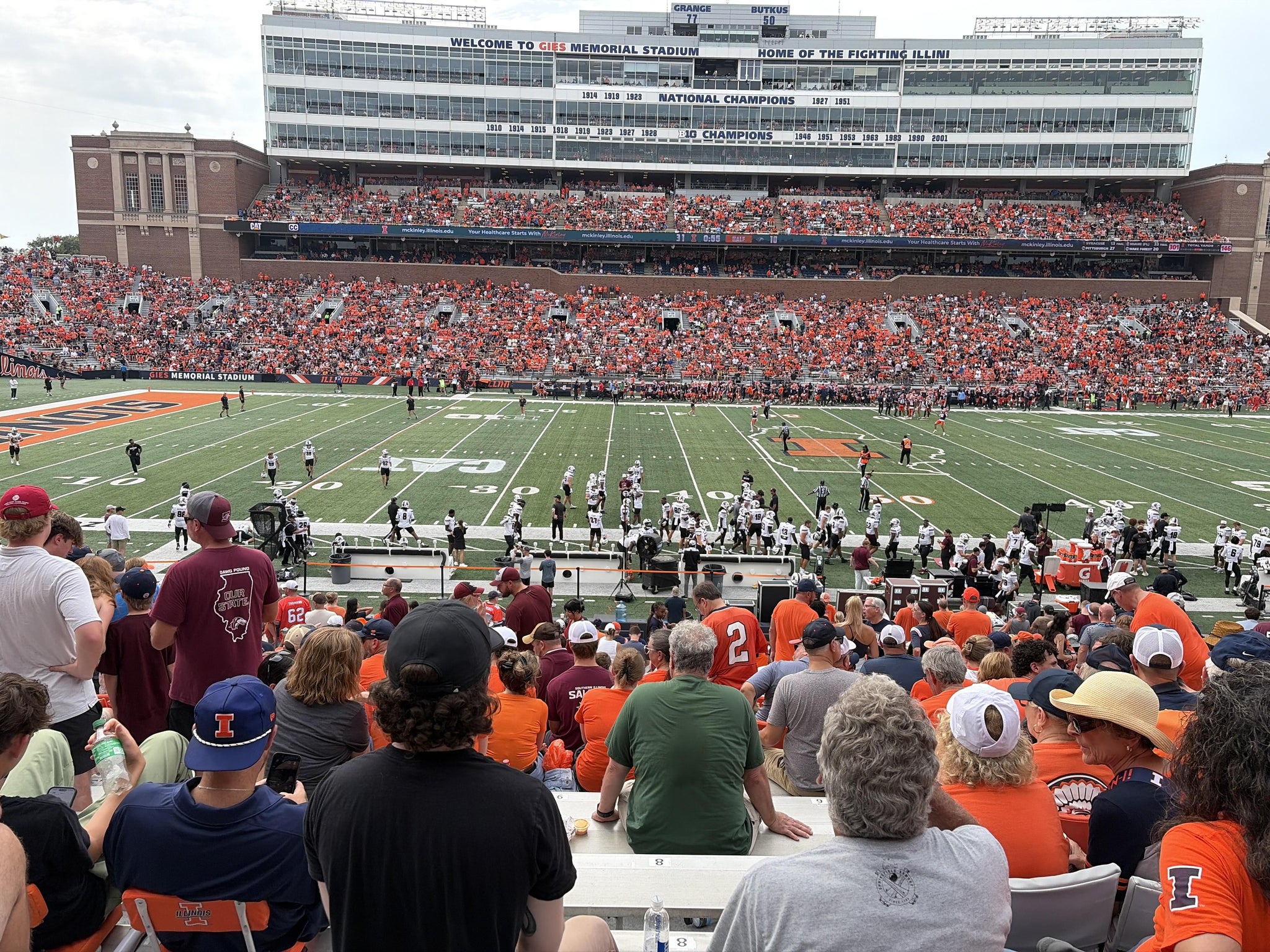 Real Fan View taken from Front 106 at Gies Memorial Stadium by Eric M