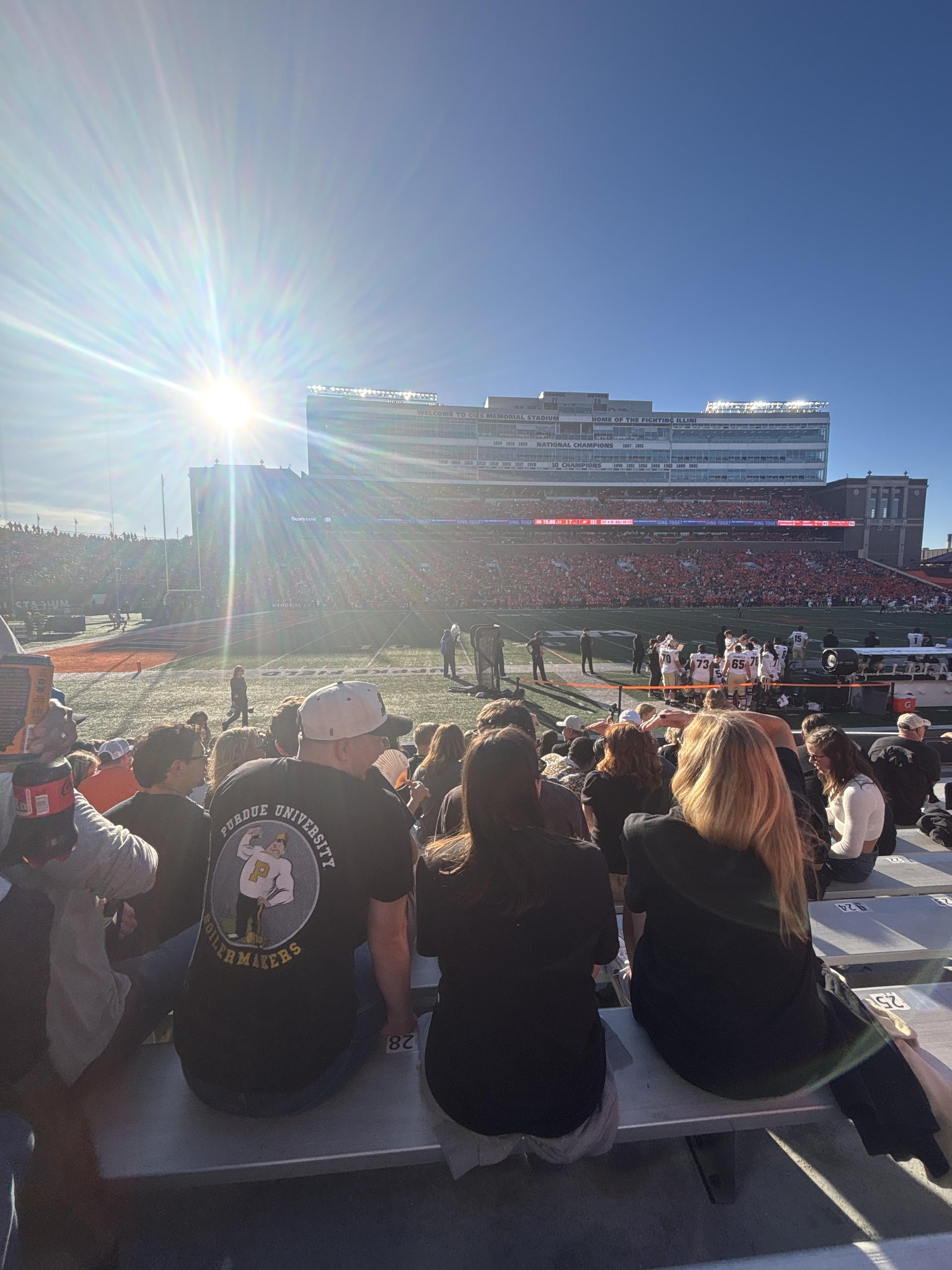 Real Fan View taken from Front 107 at Gies Memorial Stadium by Tris E