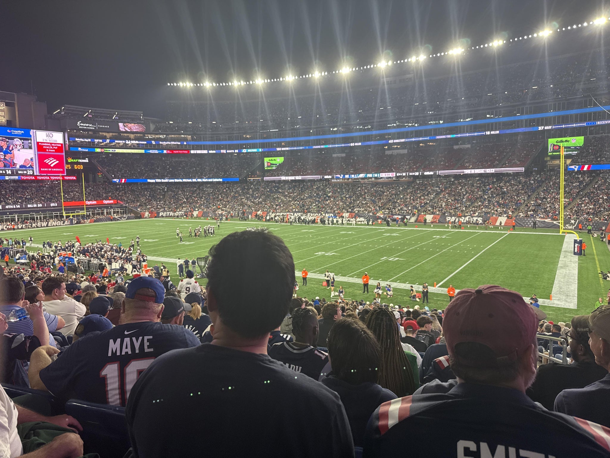 Real Fan View taken from Section 105 at Gillette Stadium by Alex N