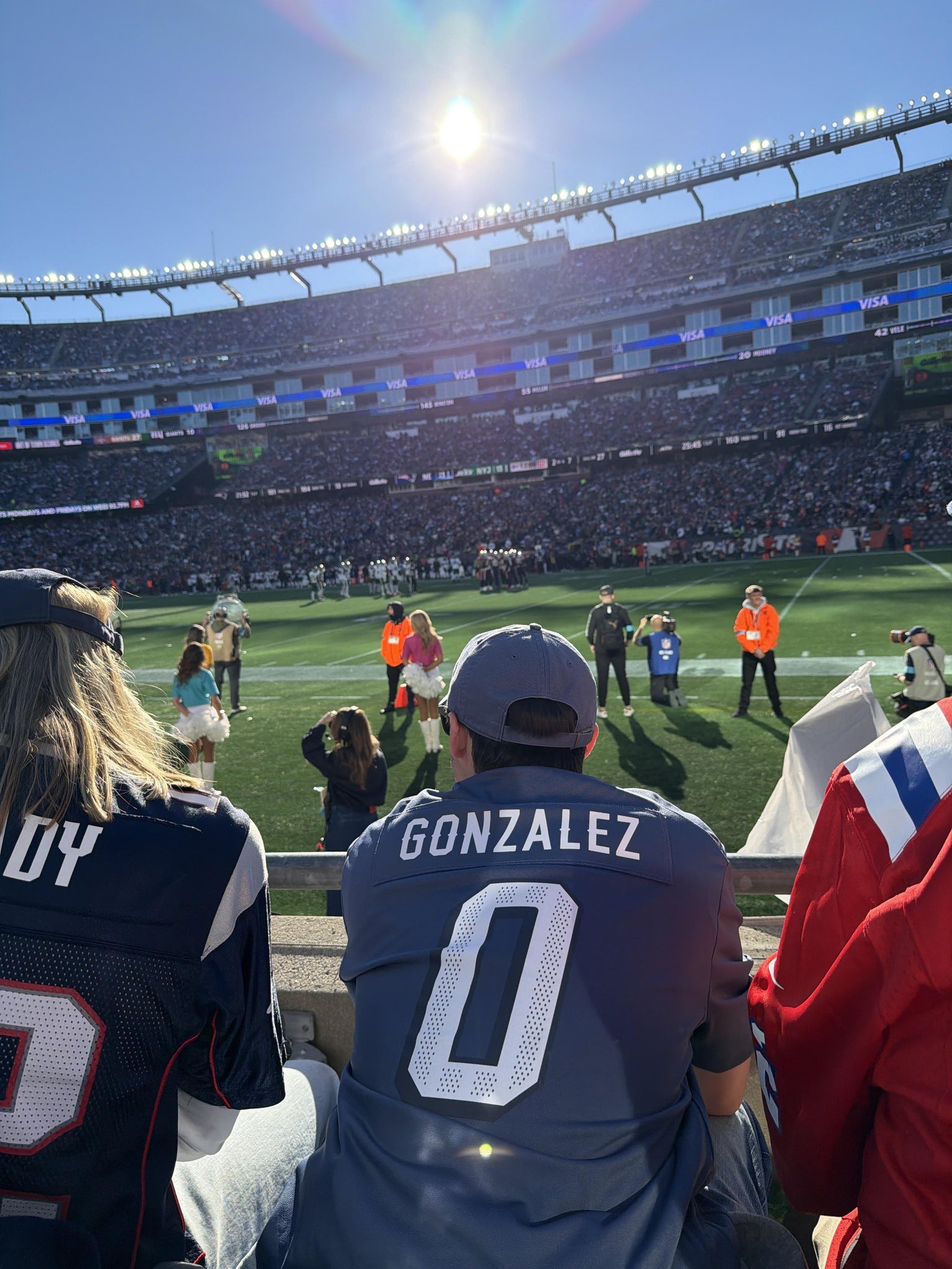 Real Fan View taken from Section 106 at Gillette Stadium by Jacqueline G