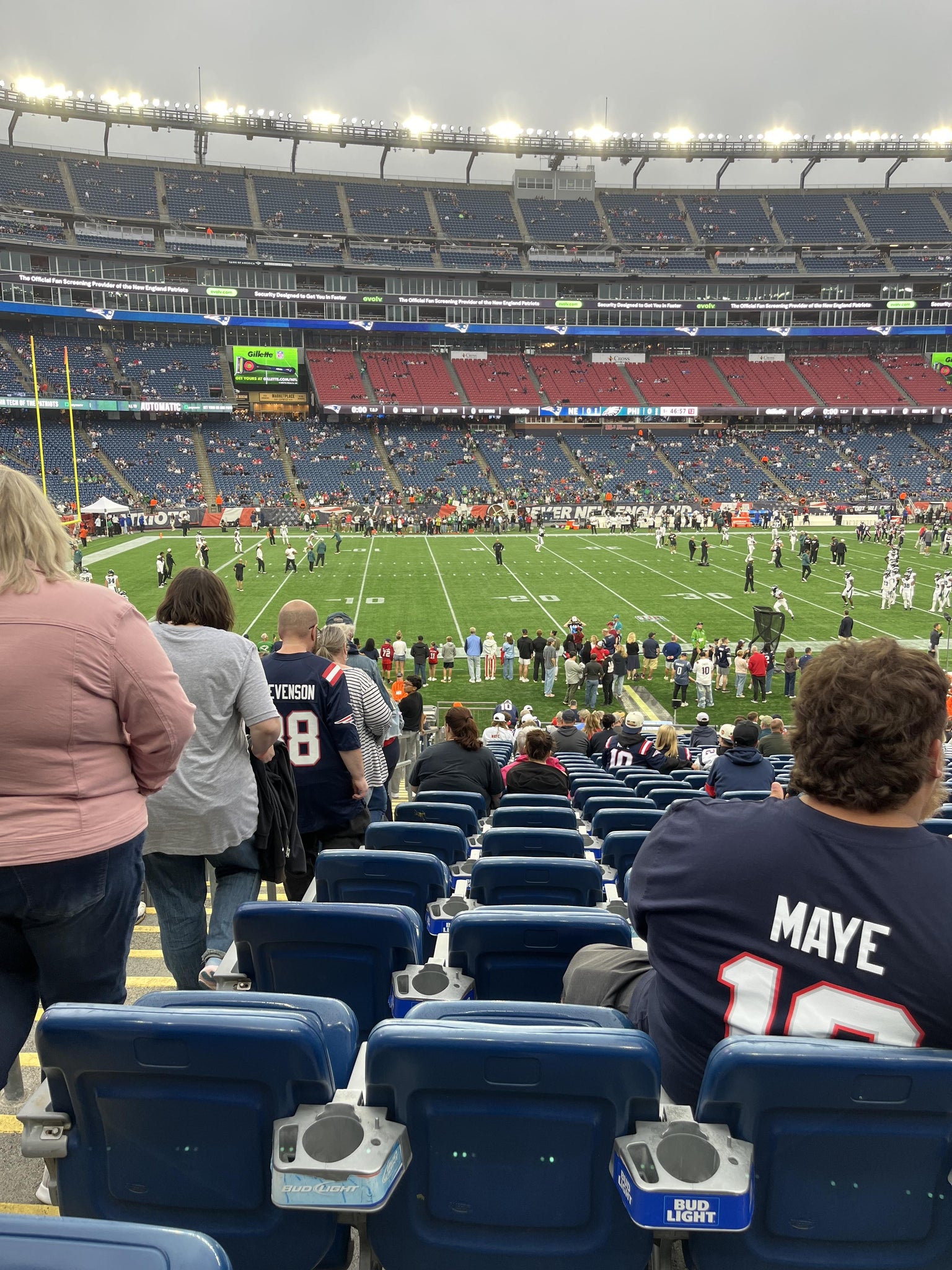Real Fan View taken from Section 112 at Gillette Stadium by Emily L