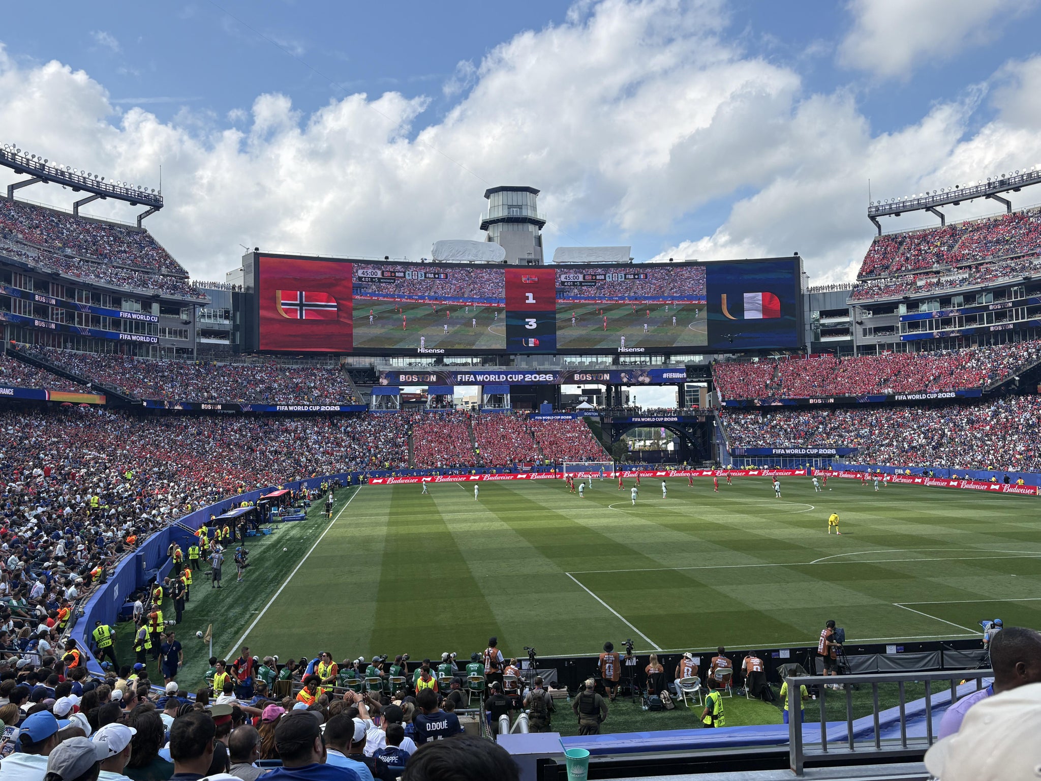 Vue réelle des fans prise de la Section 123 au site Gillette Stadium par Evan D