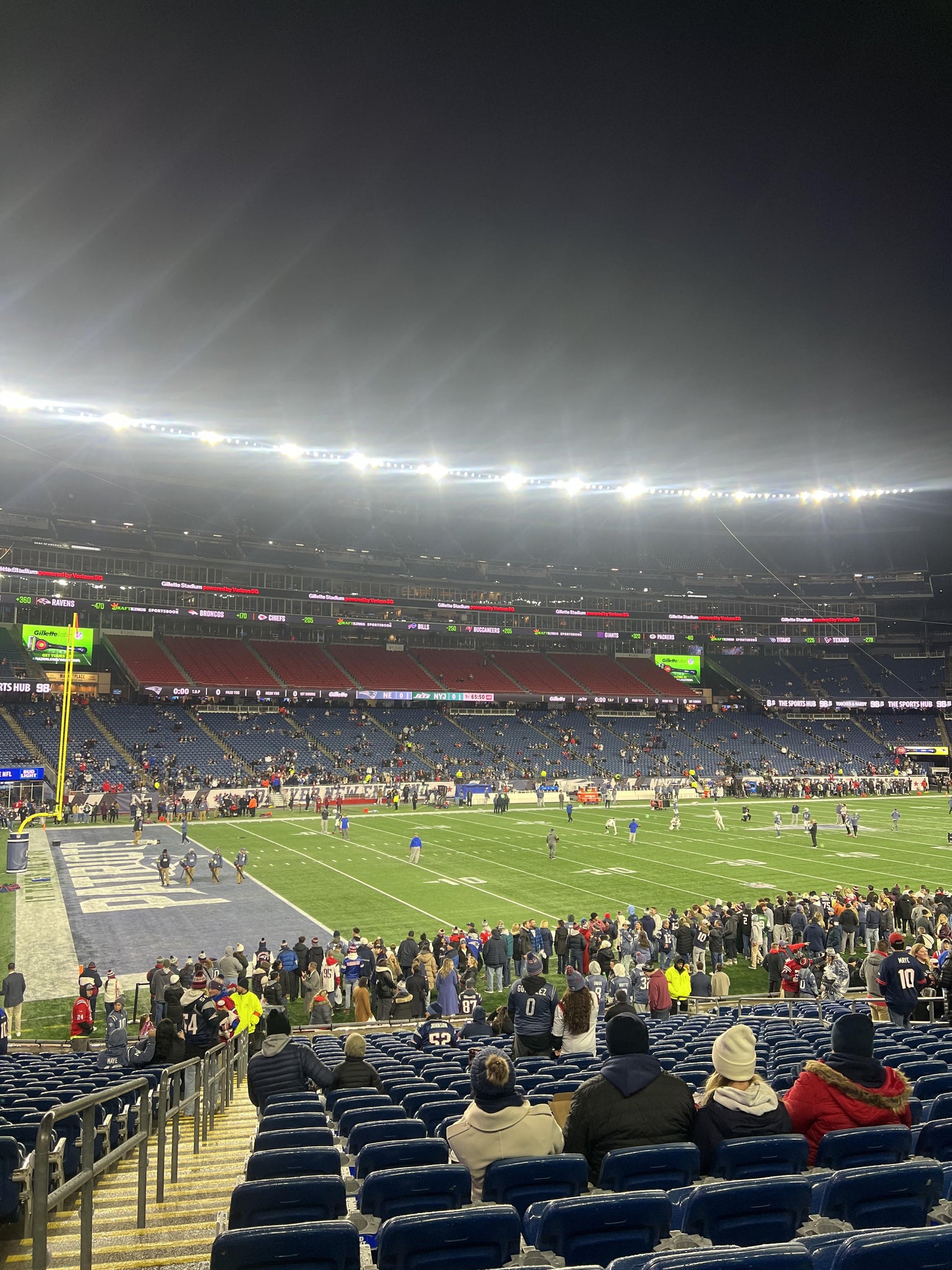 Vue réelle des fans prise de la Section 136 au site Gillette Stadium par Aidan H