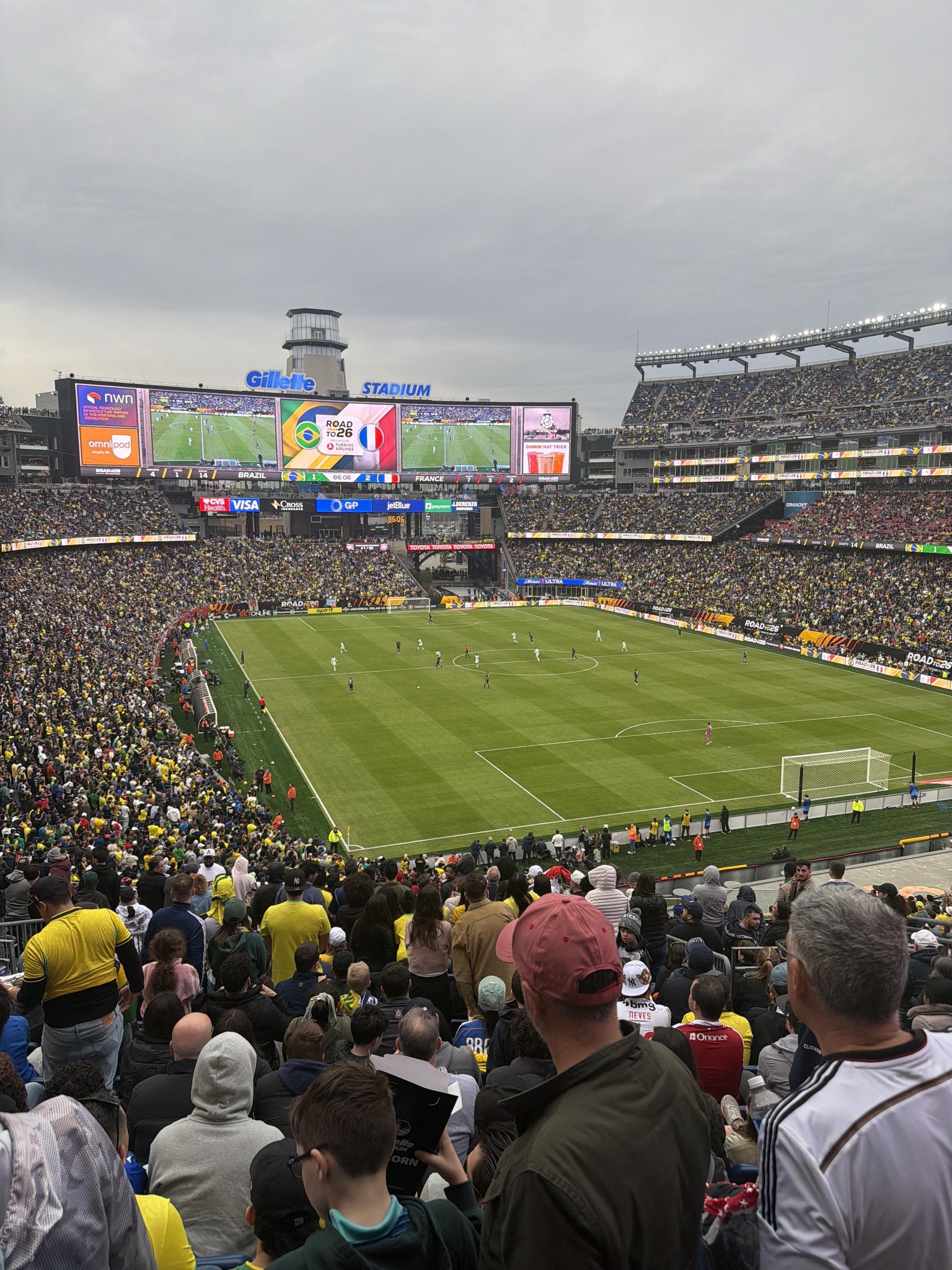 Vue réelle des fans prise de la Section 224 au site Gillette Stadium par Gustavo A