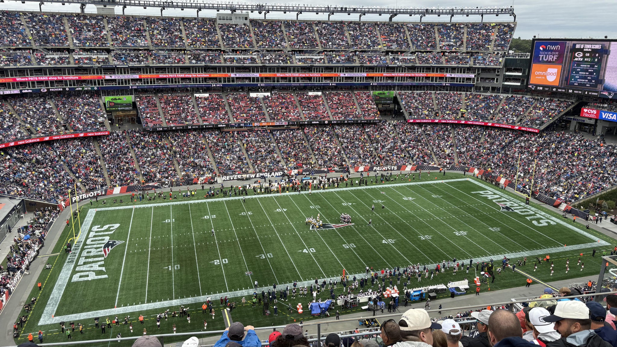 Real Fan View taken from Section 312 at Gillette Stadium by Matthew C
