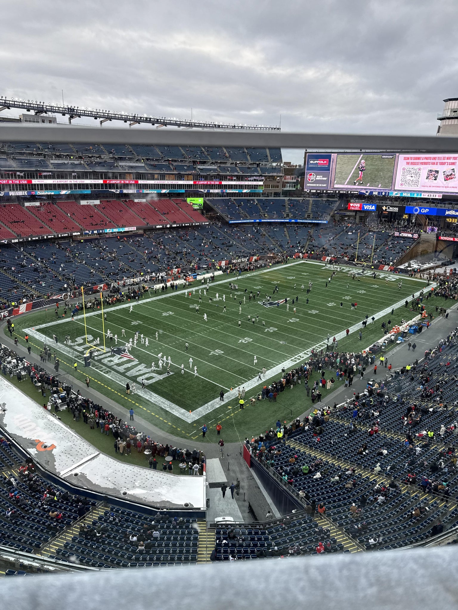 Vue réelle des fans prise de la Section 318 au site Gillette Stadium par Liam S