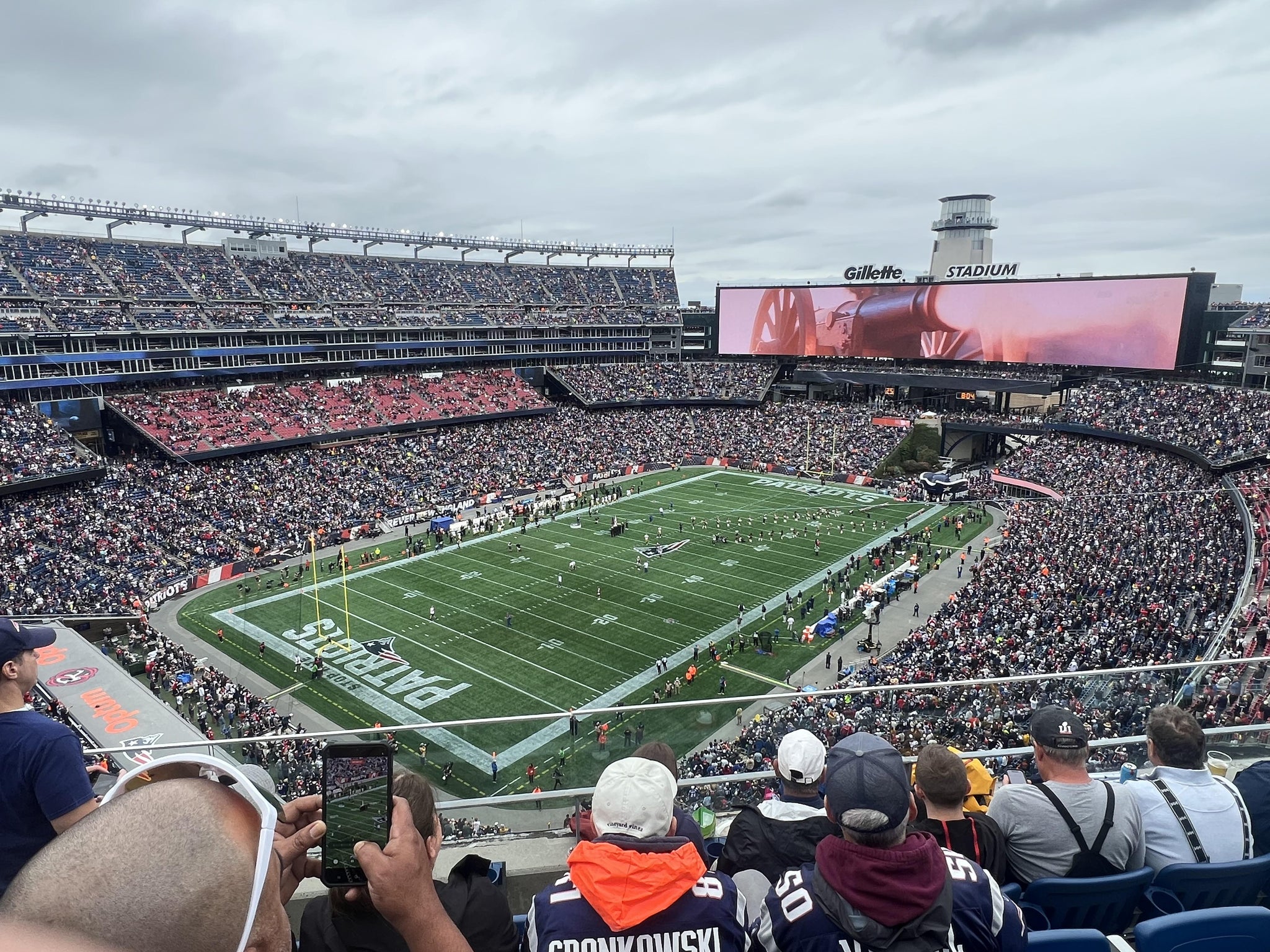 Vue réelle des fans prise de la Section 318 au site Gillette Stadium par Anthony S