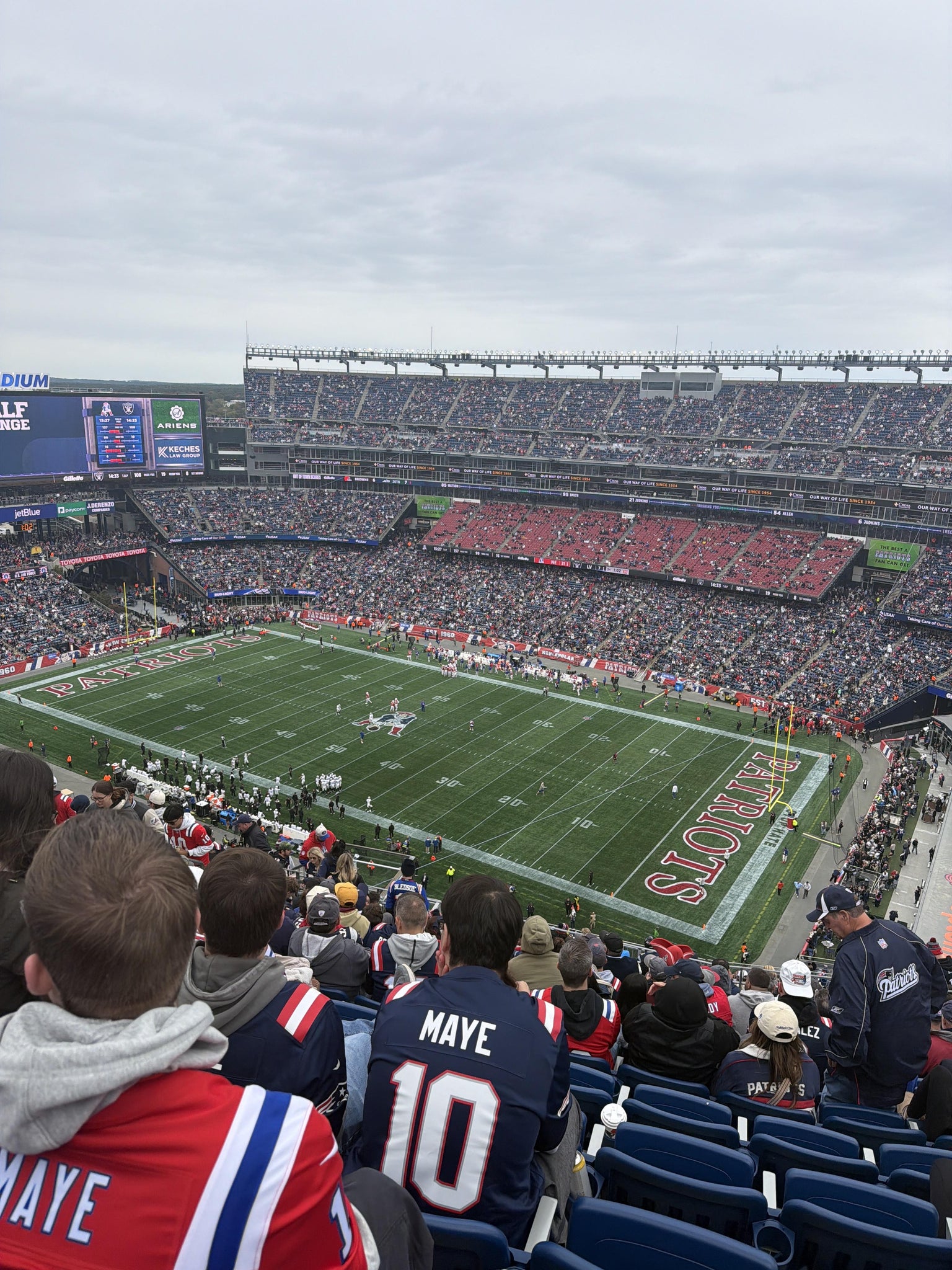 Vue réelle des fans prise de la Section 326 au site Gillette Stadium par Amber G