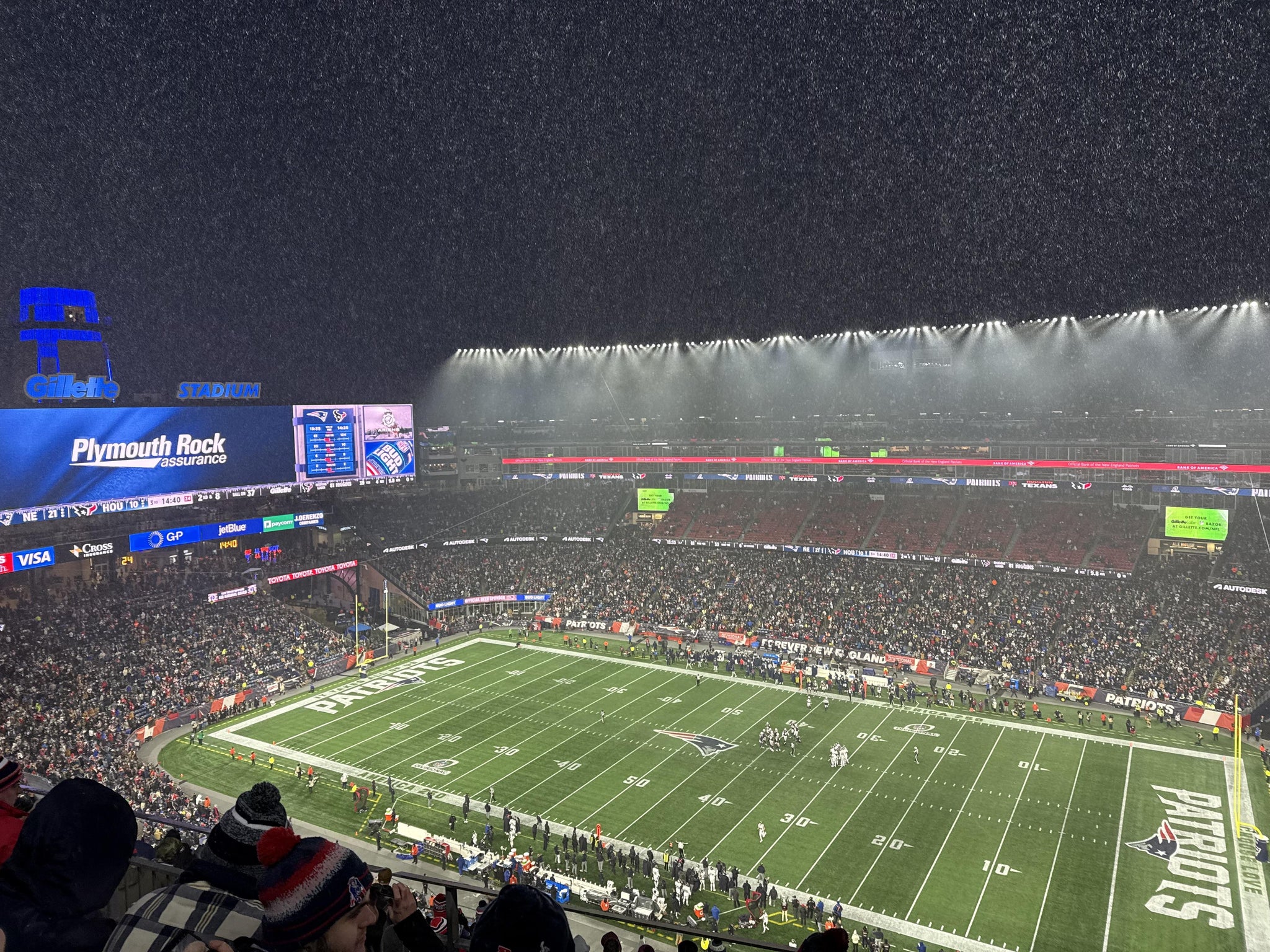 Vue réelle des fans prise de la Section 328 au site Gillette Stadium par Kenny B
