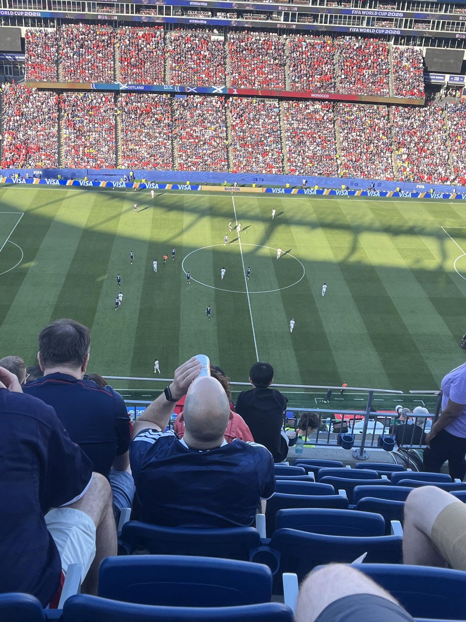 Real Fan View taken from Section 332 at Gillette Stadium by Margaret-mary L