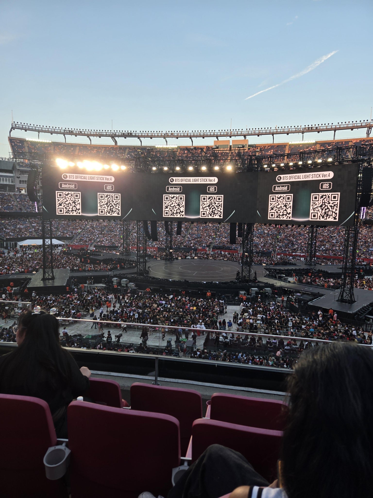 Vue réelle des fans prise de la Club 30 au site Gillette Stadium par Kelly G