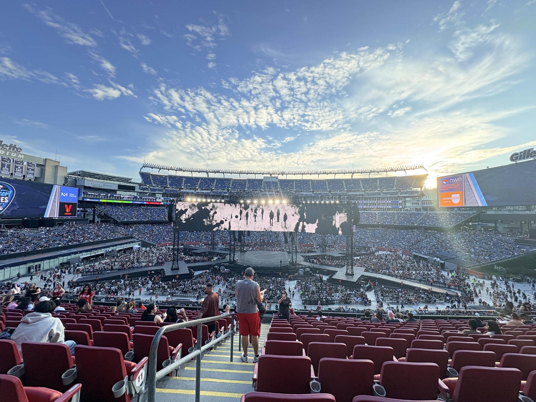 Vue réelle des fans prise de la Club 9 au site Gillette Stadium par Carmen A