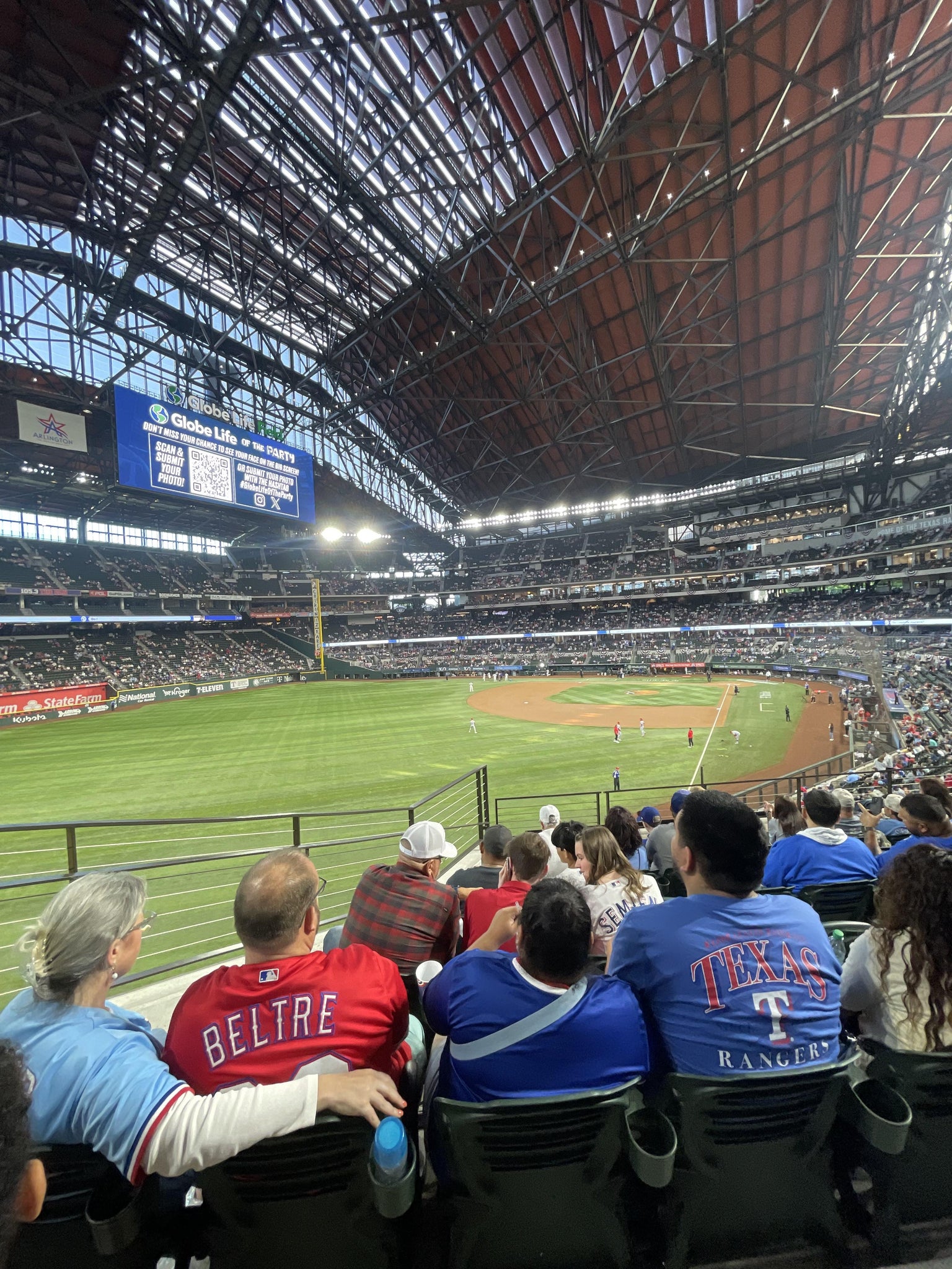 Real Fan View taken from Section 101 at Globe Life Field by Chris B