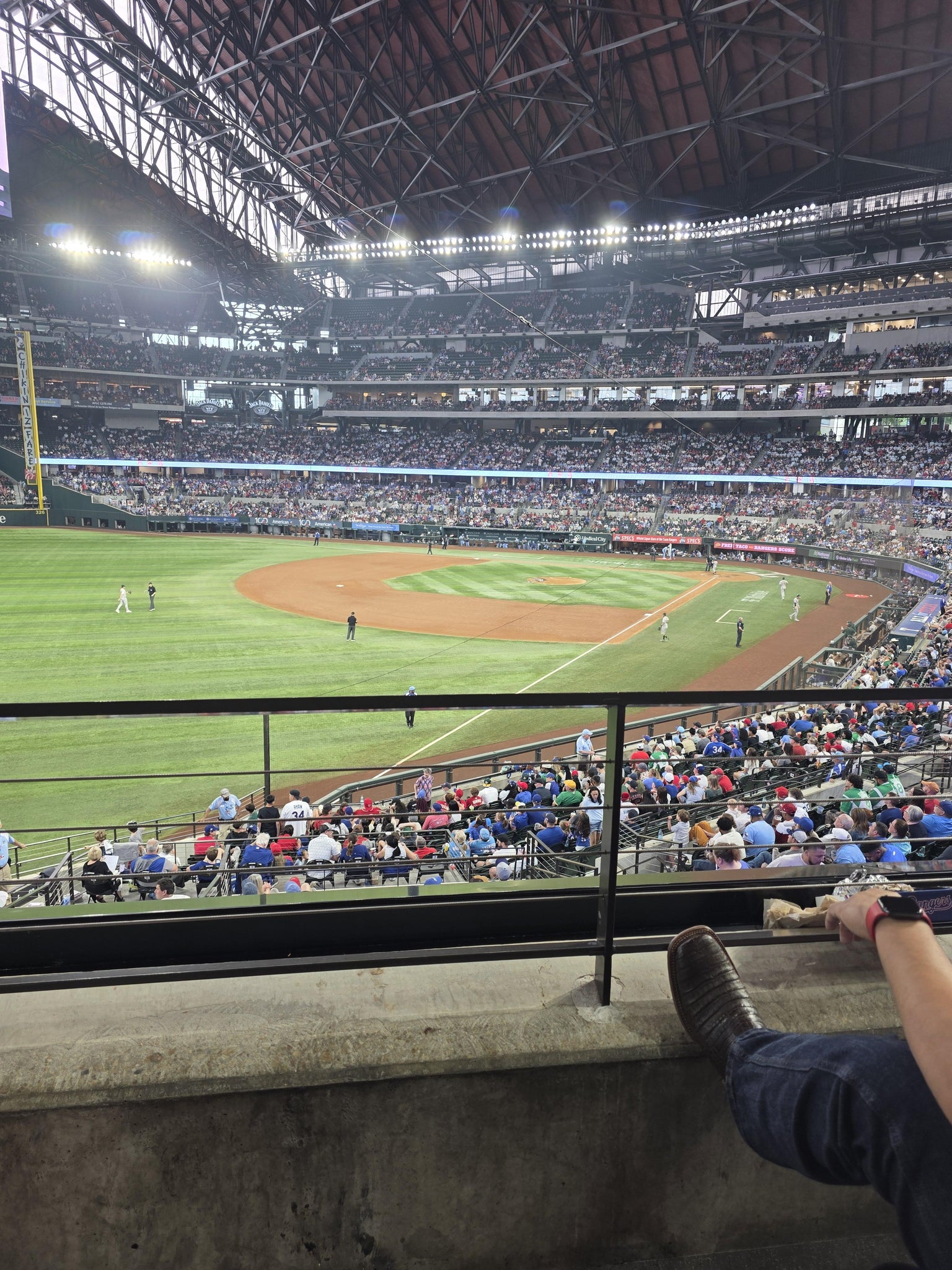 Real Fan View taken from Section 102 at Globe Life Field by Jason R