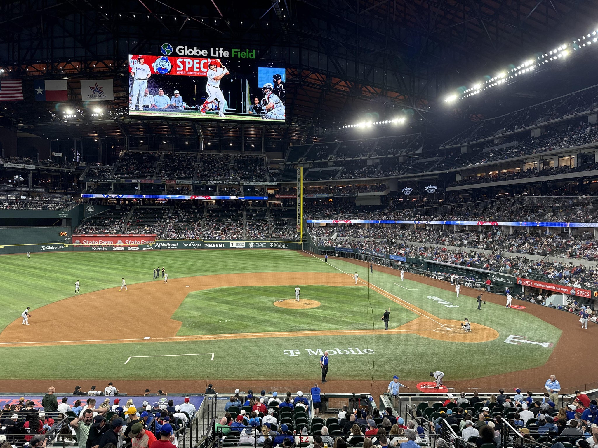 Real Fan View taken from Section 109 at Globe Life Field by Maria G