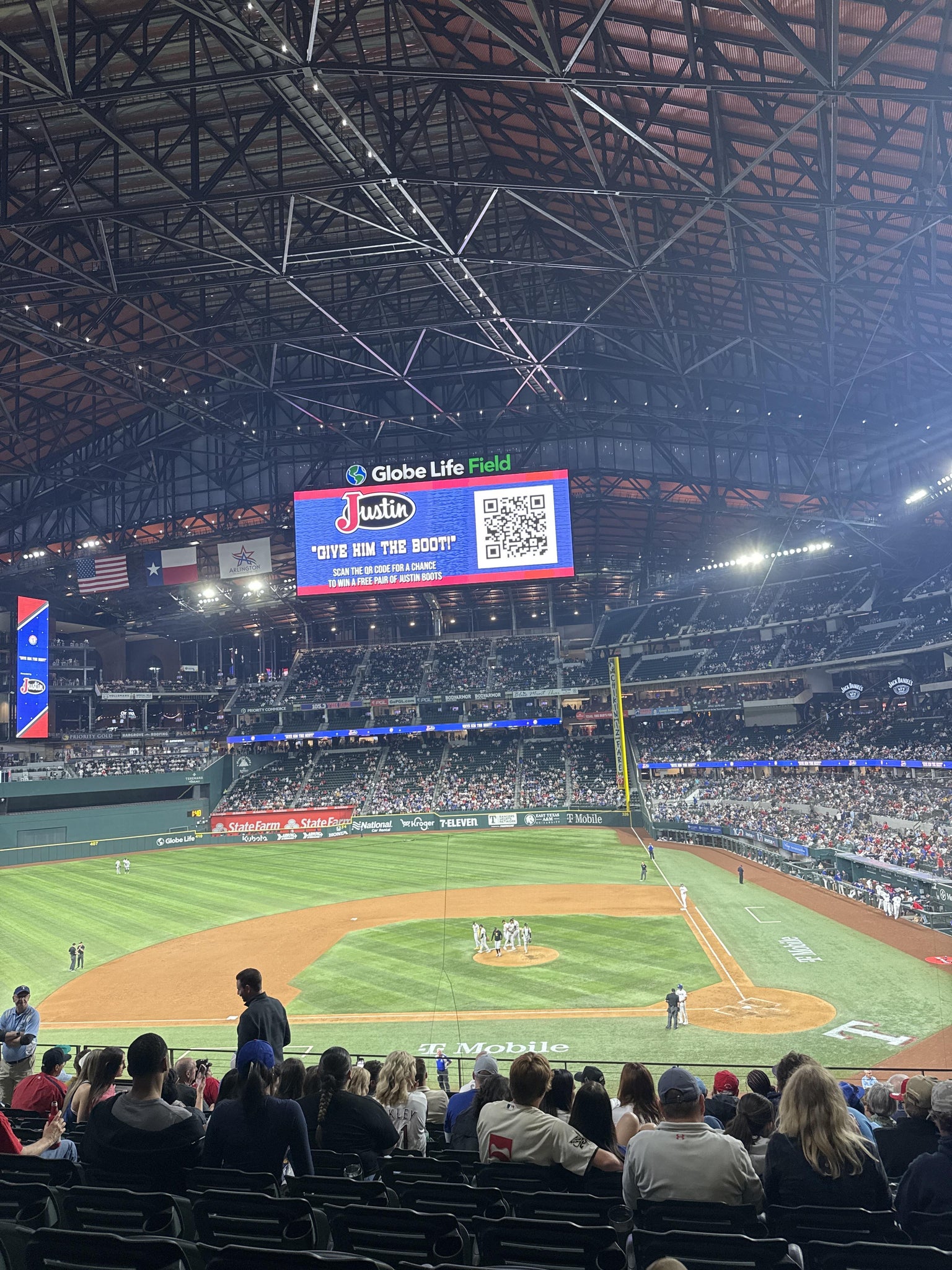 Real Fan View taken from Section 110 at Globe Life Field by Caden P