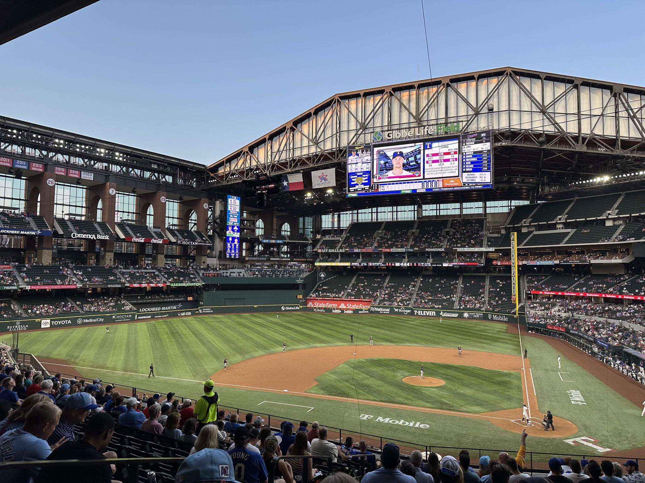 Real Fan View taken from Section 111 at Globe Life Field by William B