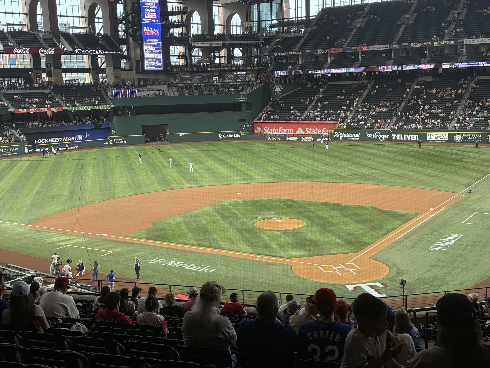 Real Fan View taken from Section 112 at Globe Life Field by Derrick H