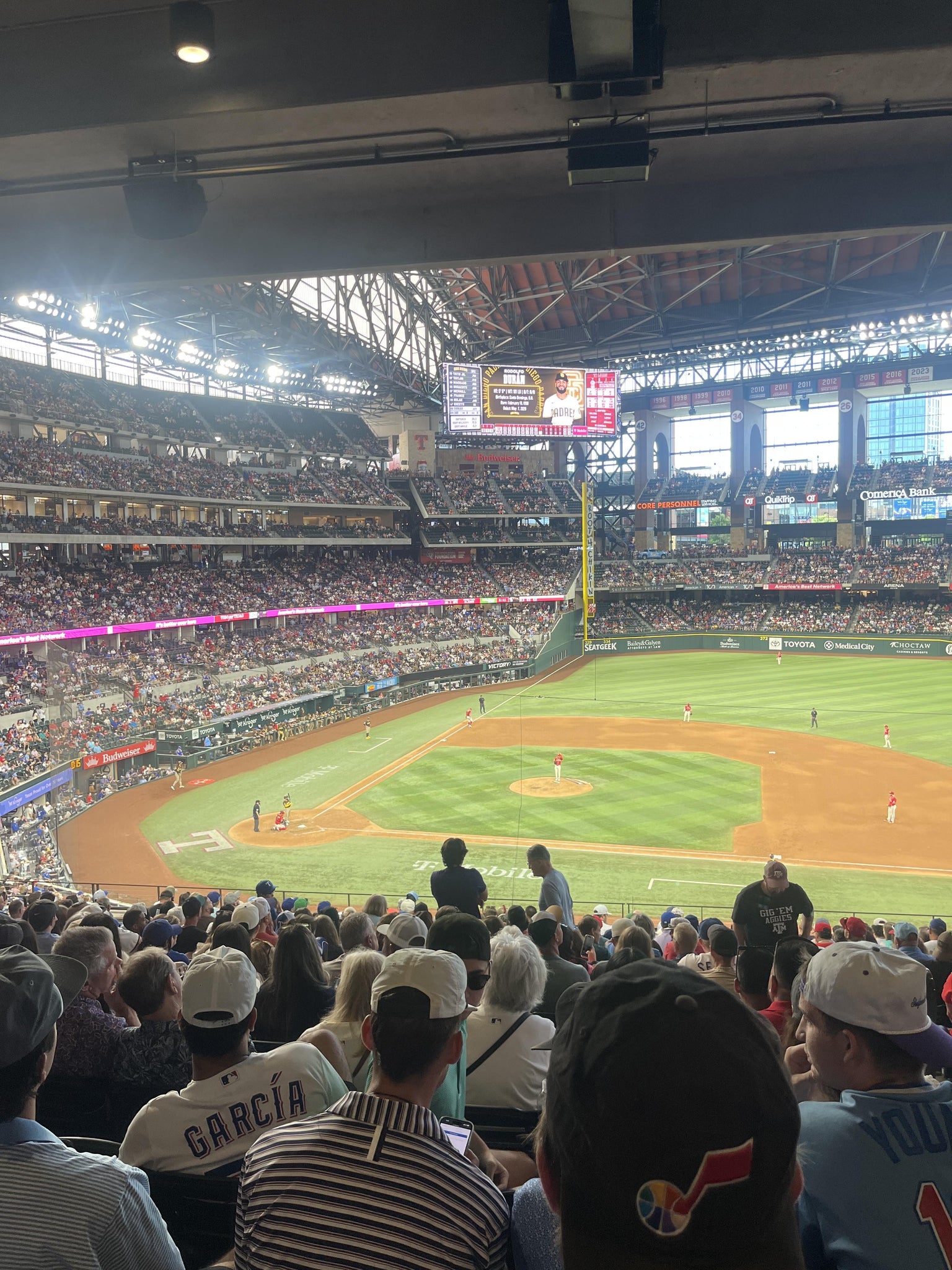 Real Fan View taken from Section 119 at Globe Life Field by Mike H