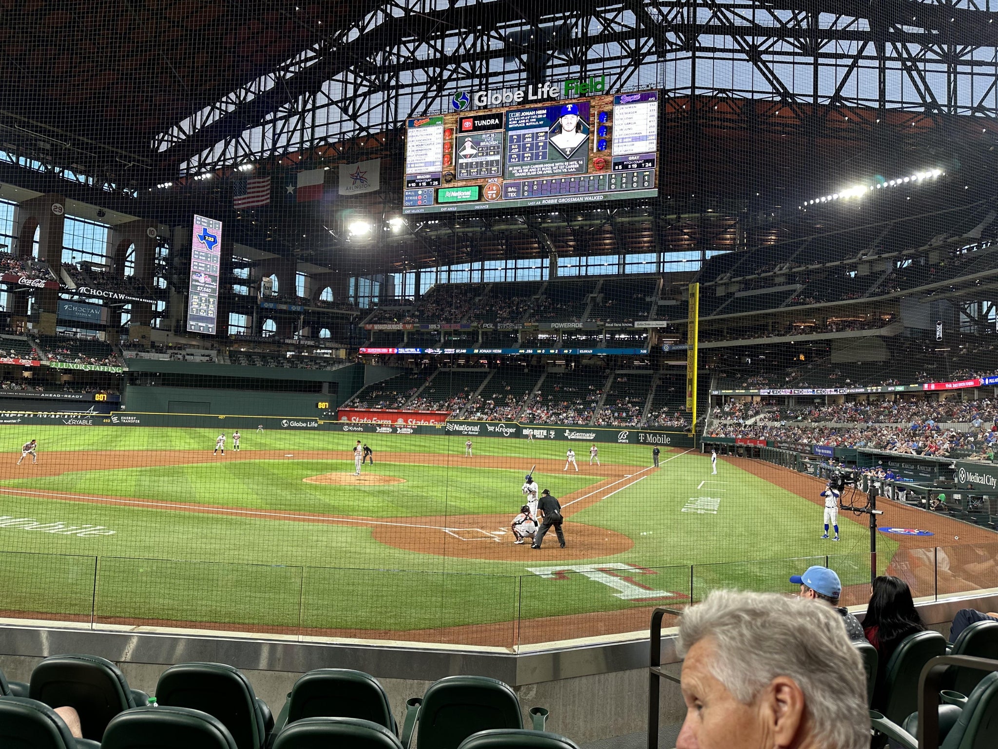 Real Fan View taken from Section 12 at Globe Life Field by Jared J