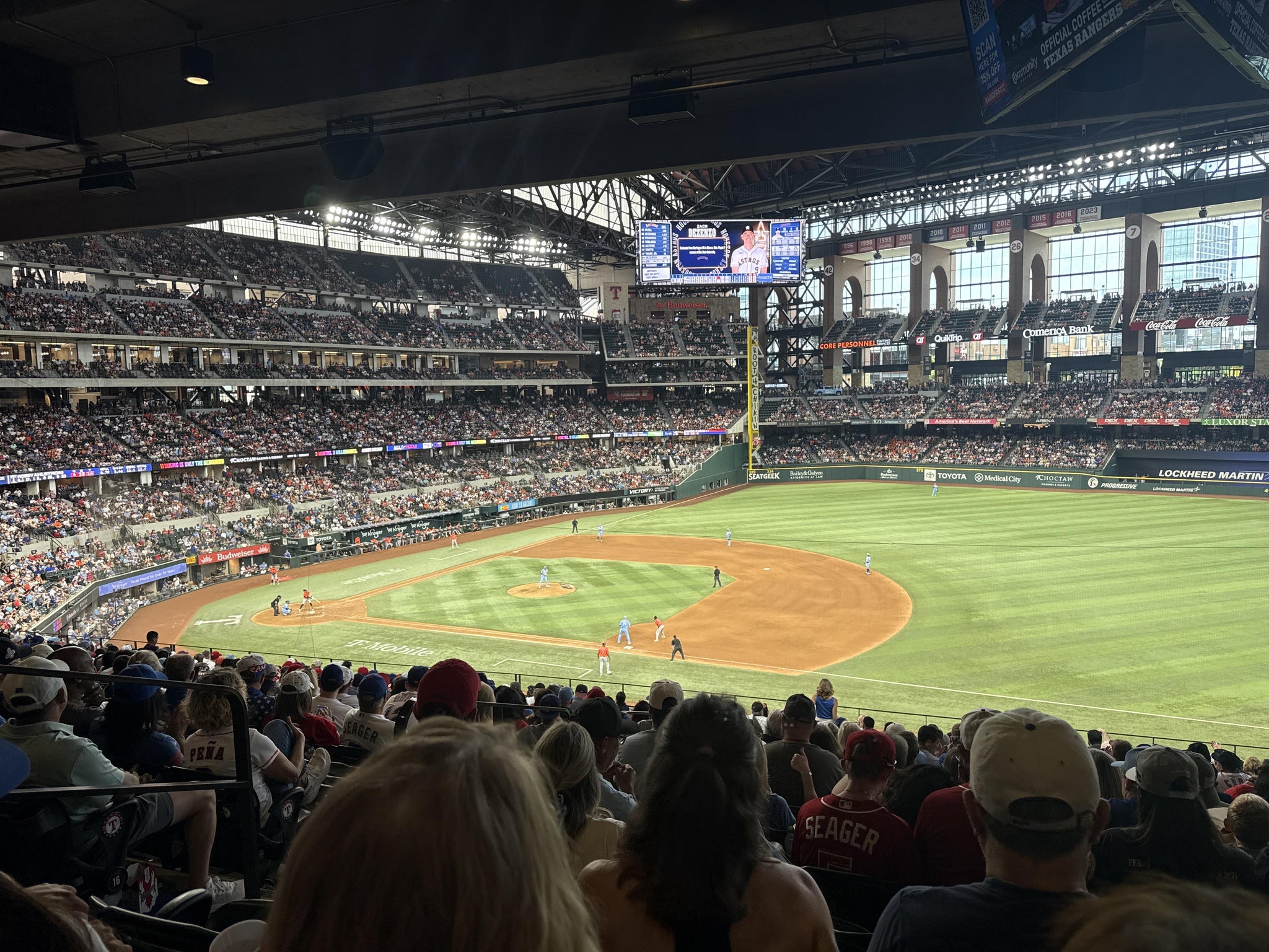 Real Fan View taken from Section 122 at Globe Life Field by Janie L