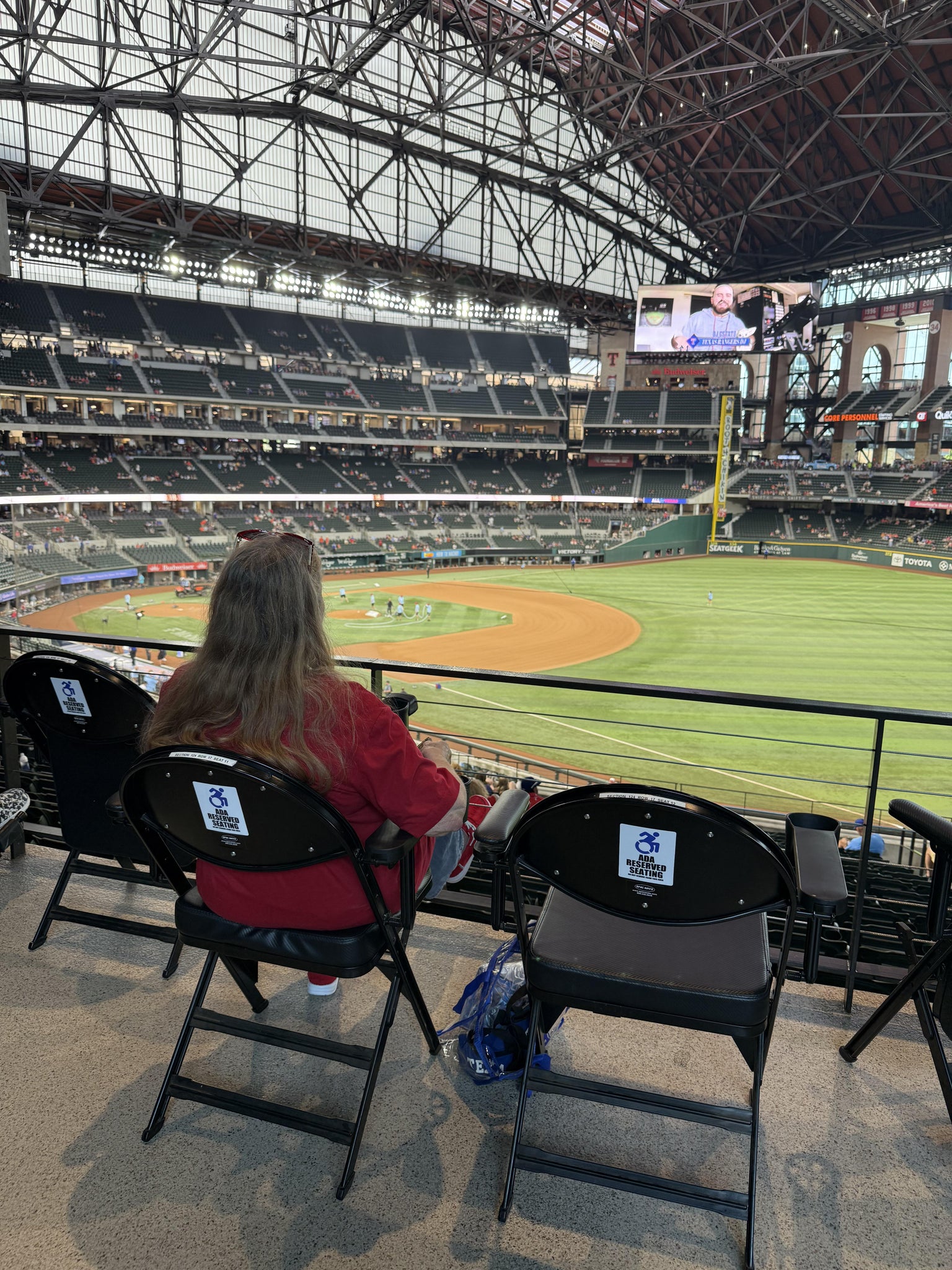 Real Fan View taken from Section 124 at Globe Life Field by Billie N