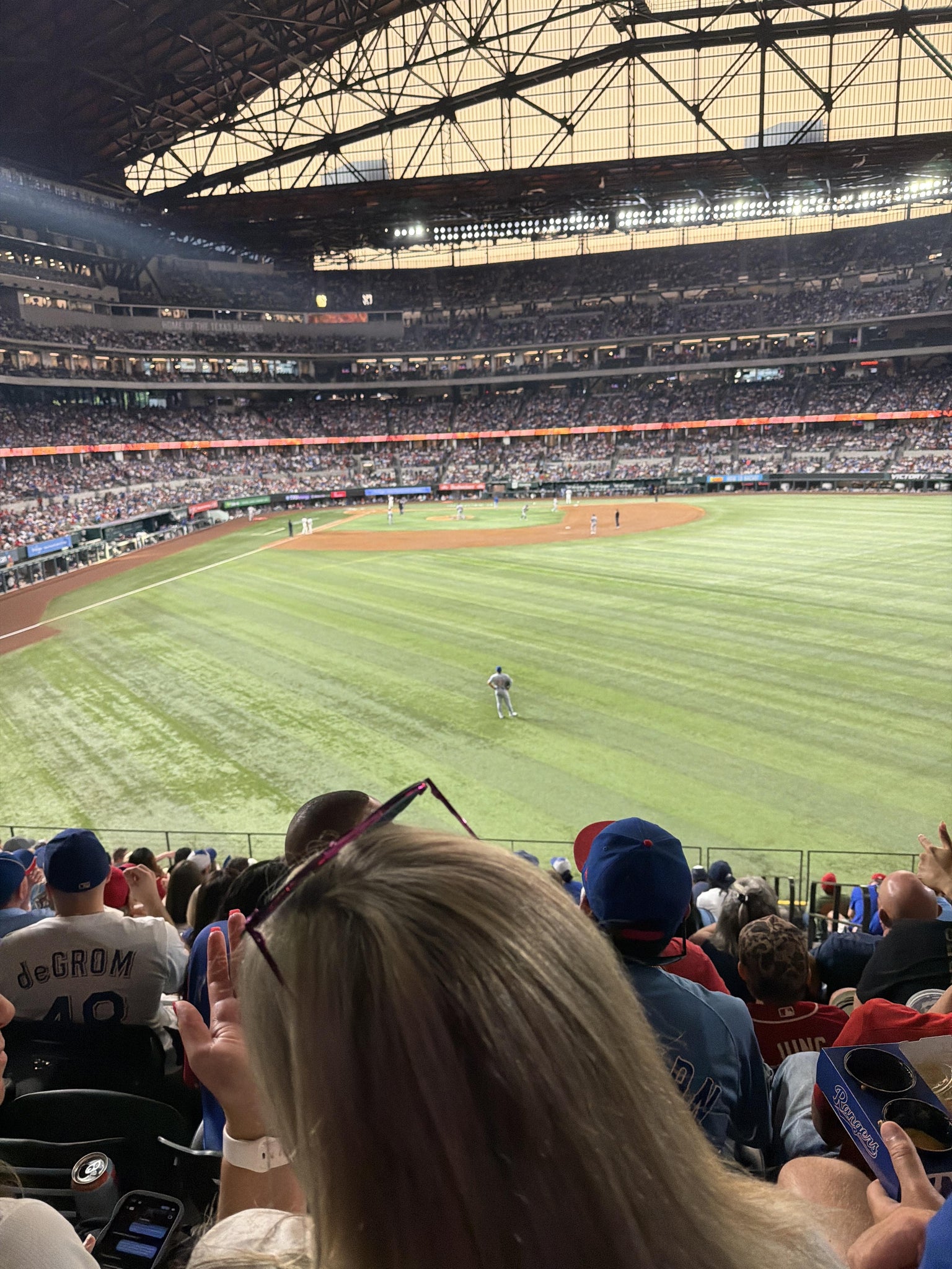 Real Fan View taken from Section 130 at Globe Life Field by Colton H