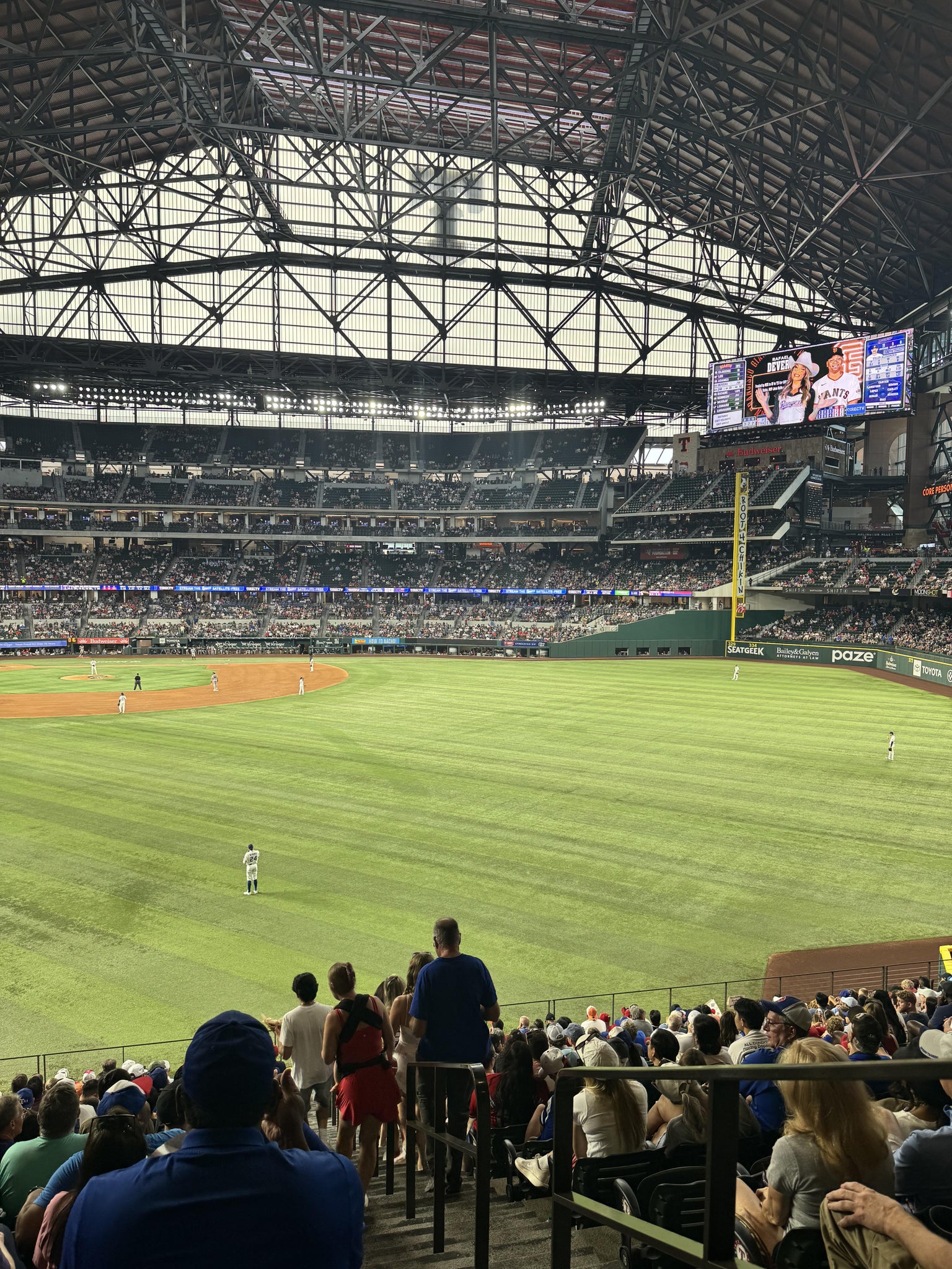 Real Fan View taken from Section 130 at Globe Life Field by Steve S